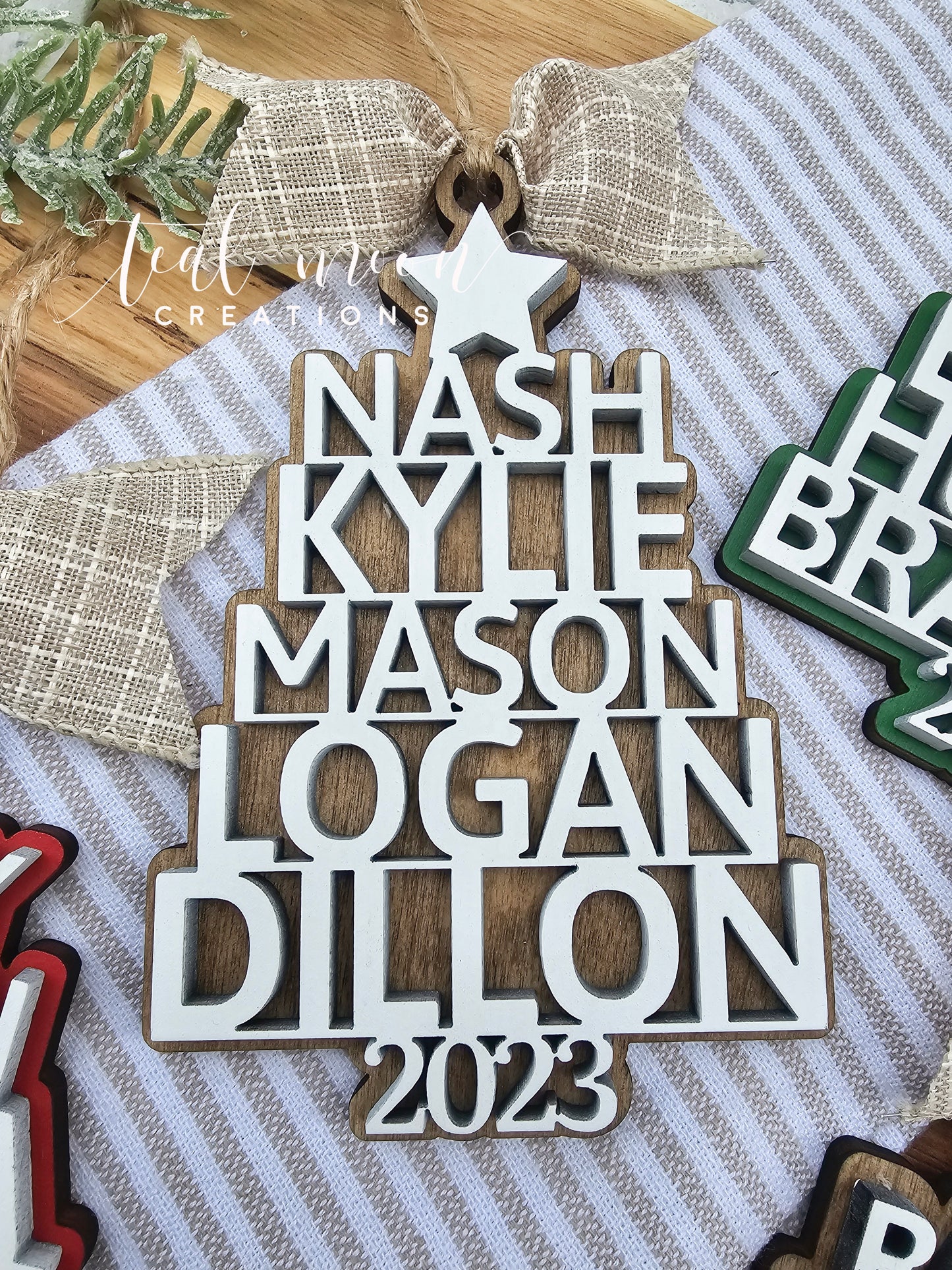 Personalized Family Name Tree Ornament