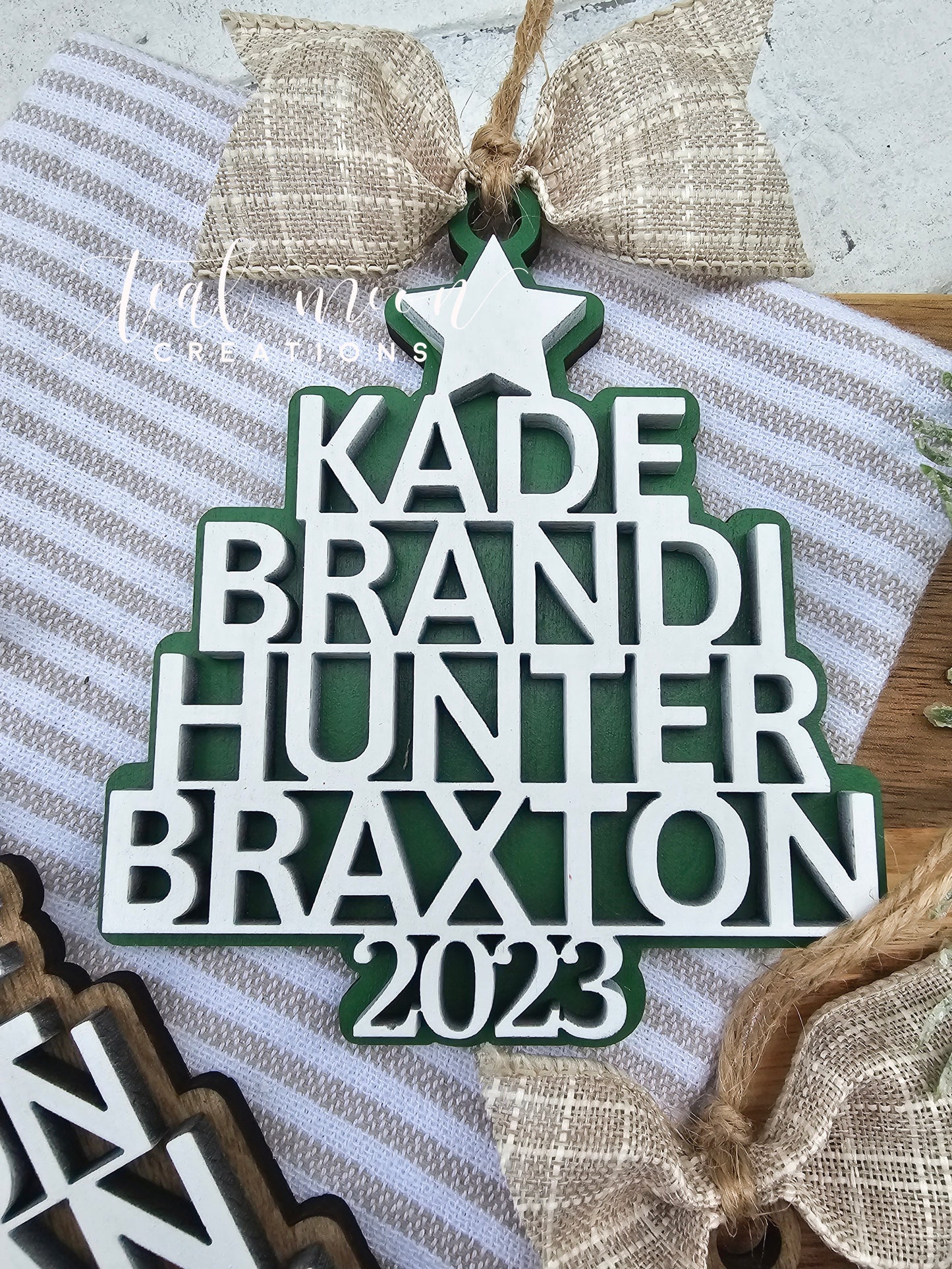 Personalized Family Name Tree Ornament