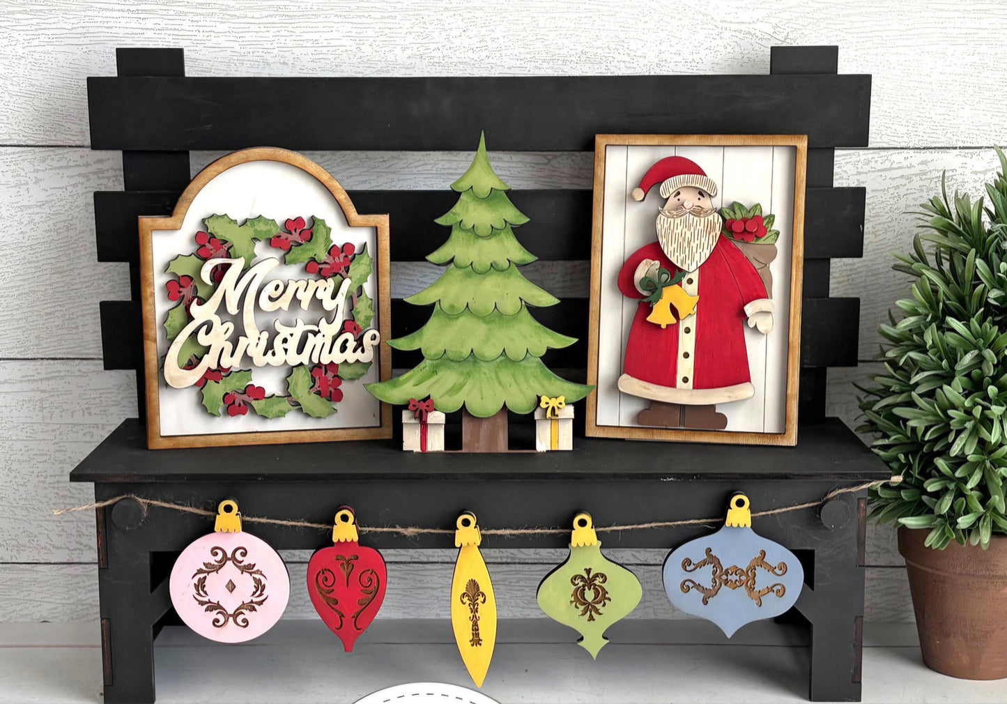 Traditional Christmas Bench Inserts
