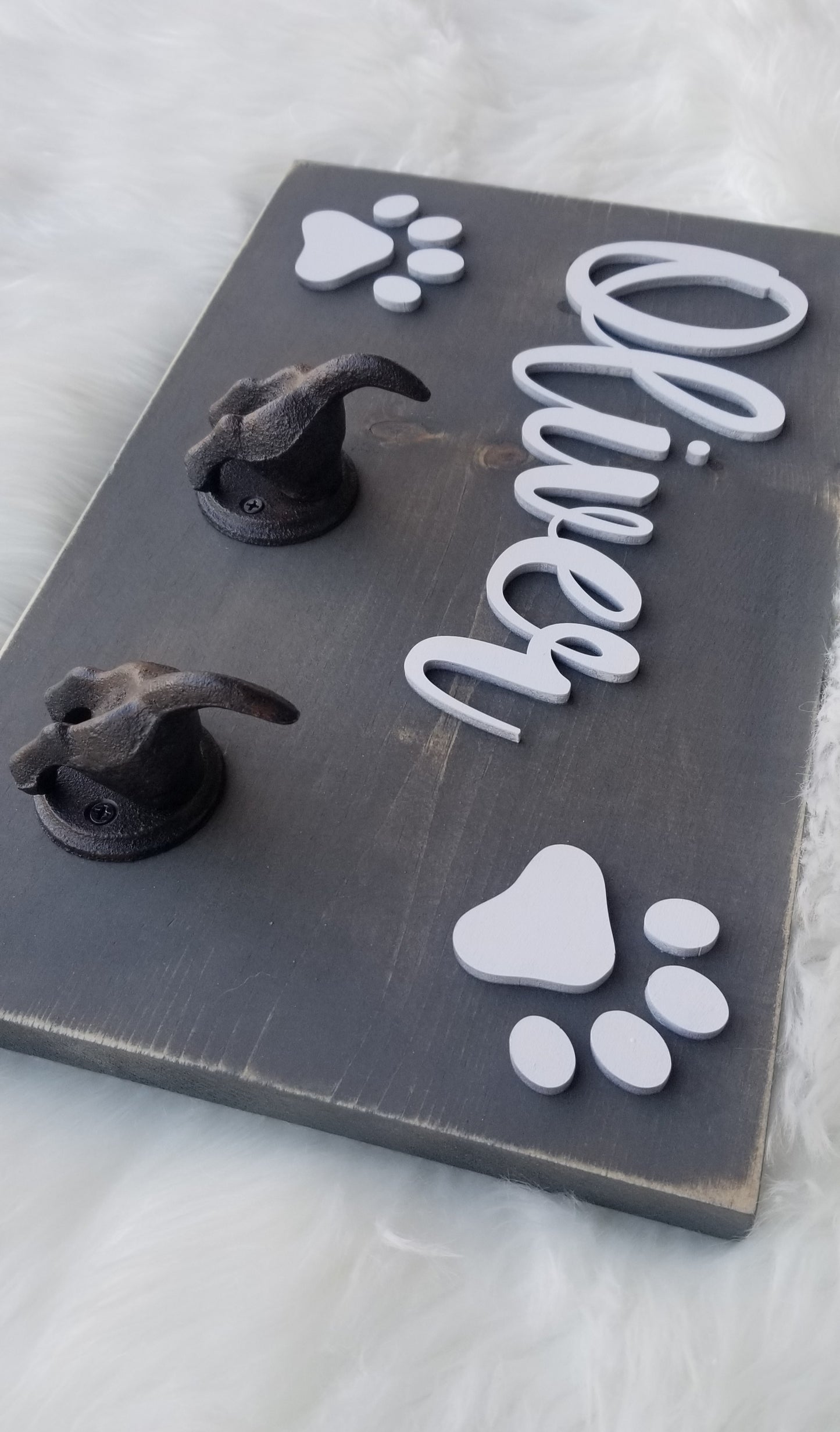 Personalized Pet Sign/ Leash Holder