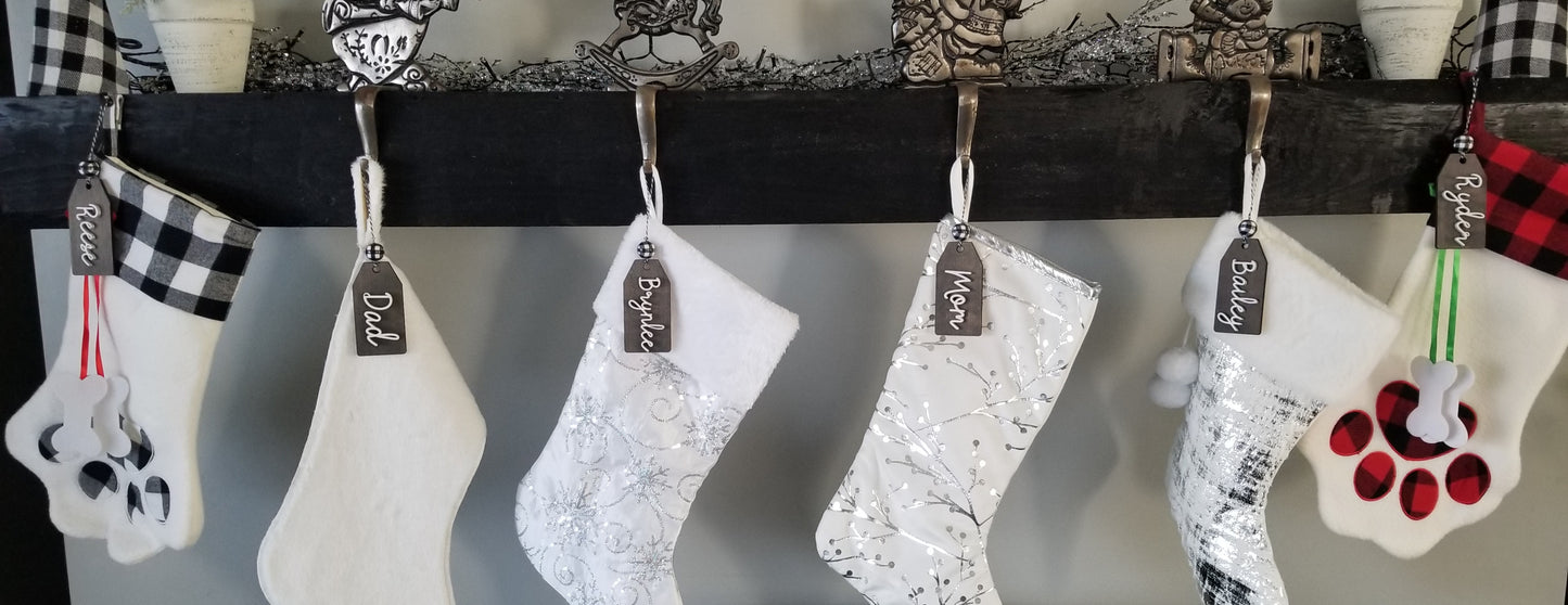 Stained Stocking Tags w/ Bead