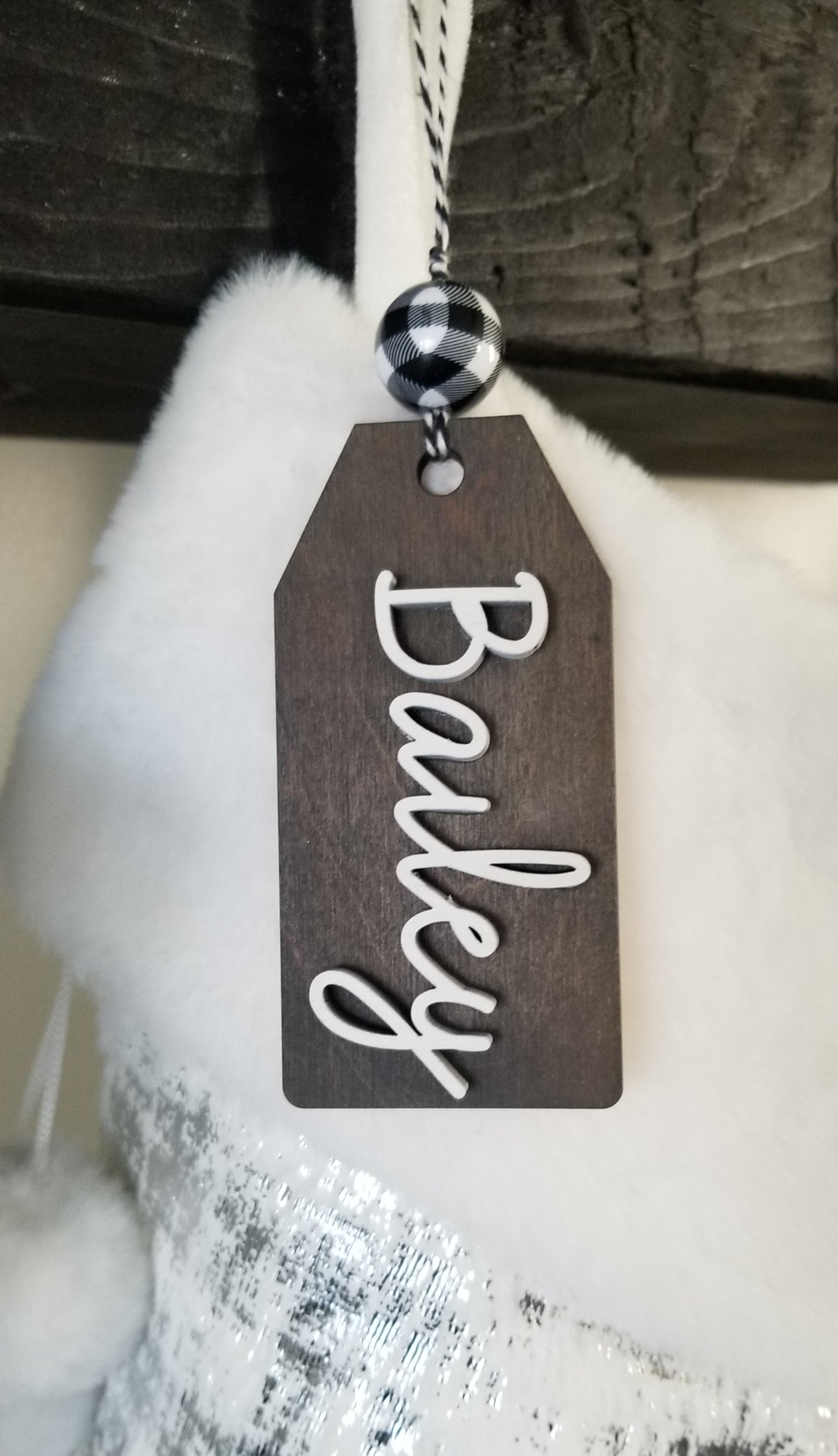 Stained Stocking Tags w/ Bead