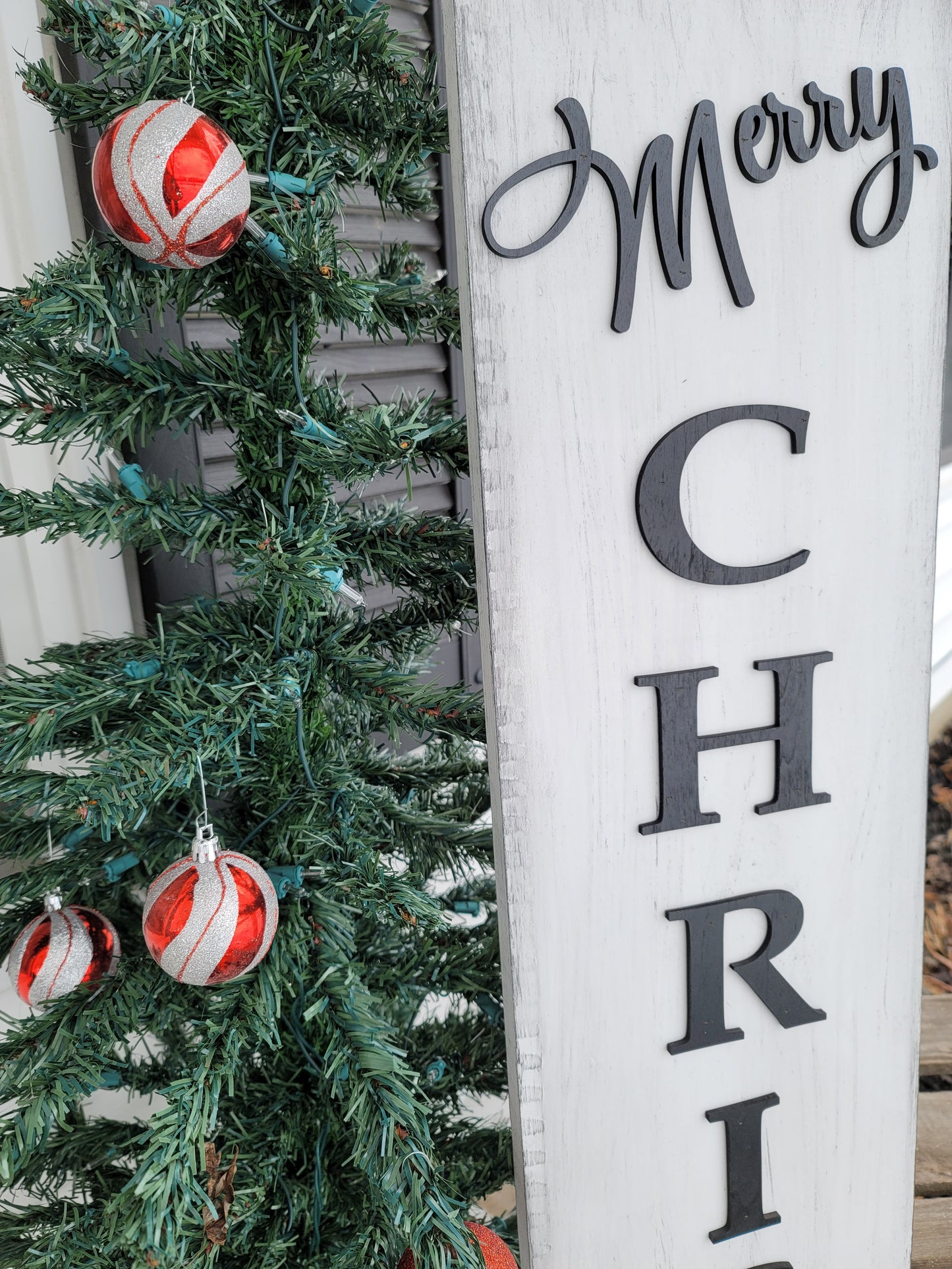 Merry Christmas Porch Leaner