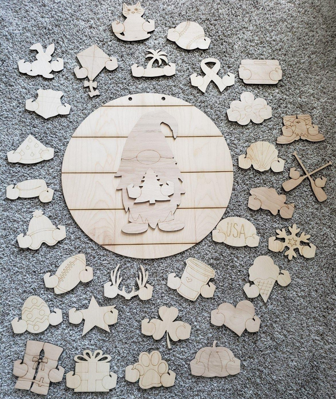 Interchangeable Gnome Door Hanger