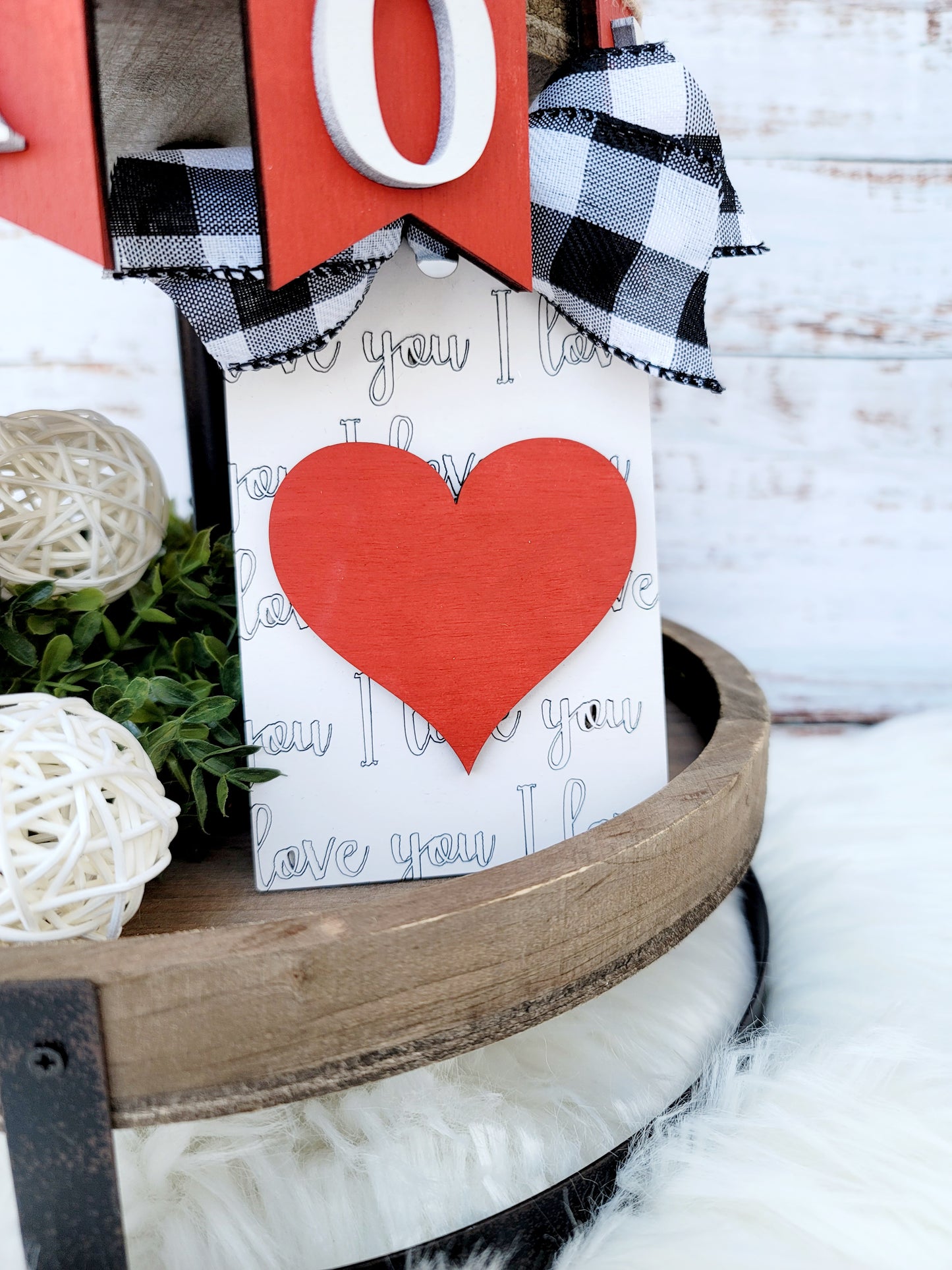 XOXO Valentines Day Tiered Tray Set