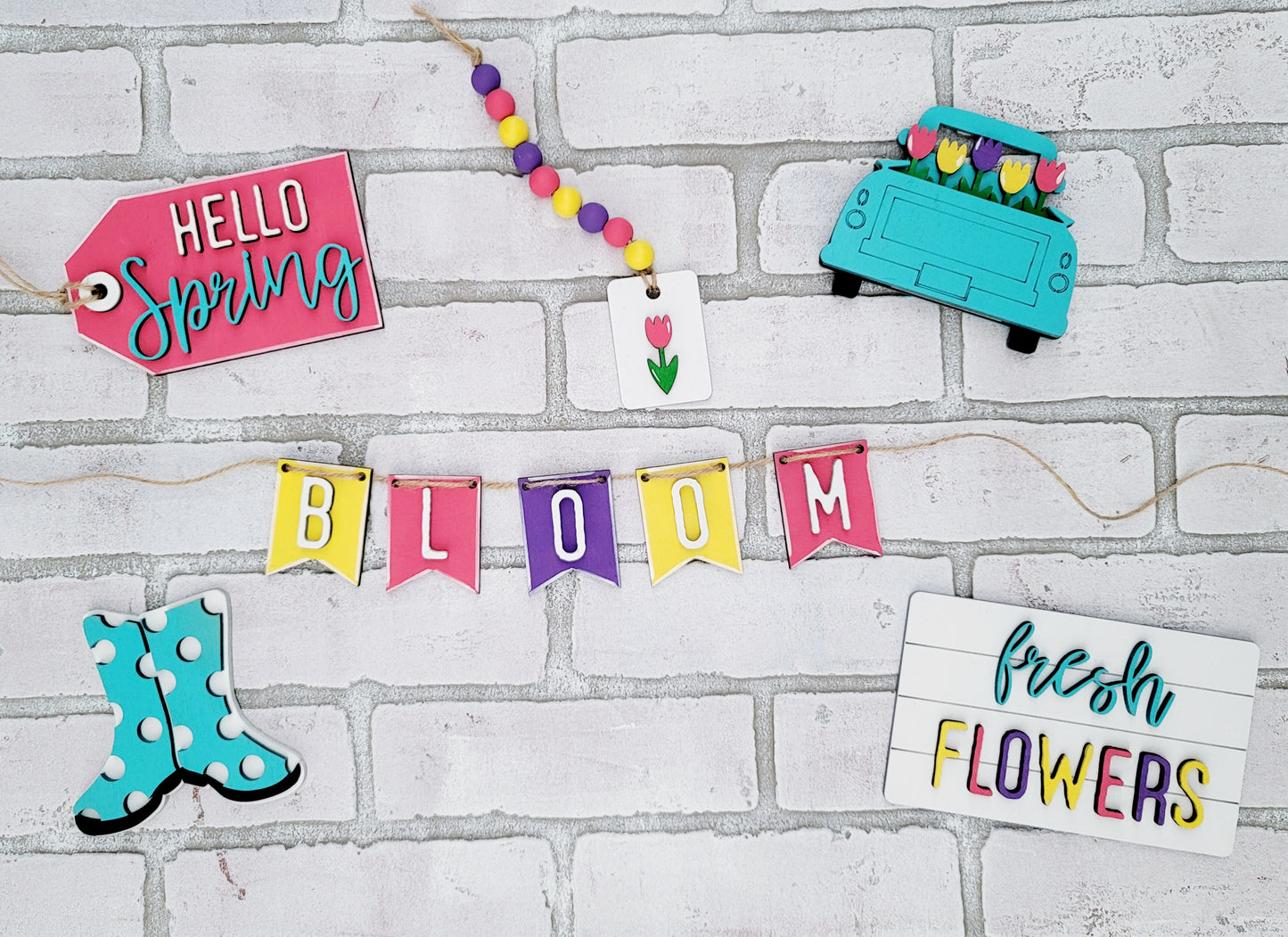 Spring Tiered Tray Set