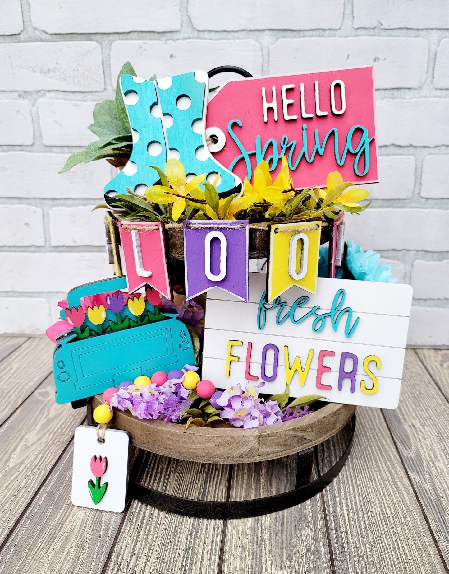 Spring Tiered Tray Set