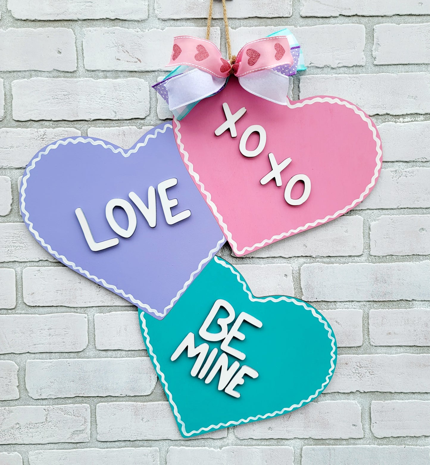 Stacked Hearts Door Hanger