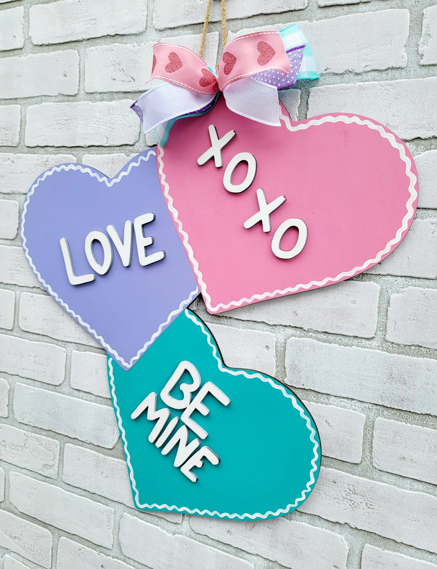 Stacked Hearts Door Hanger