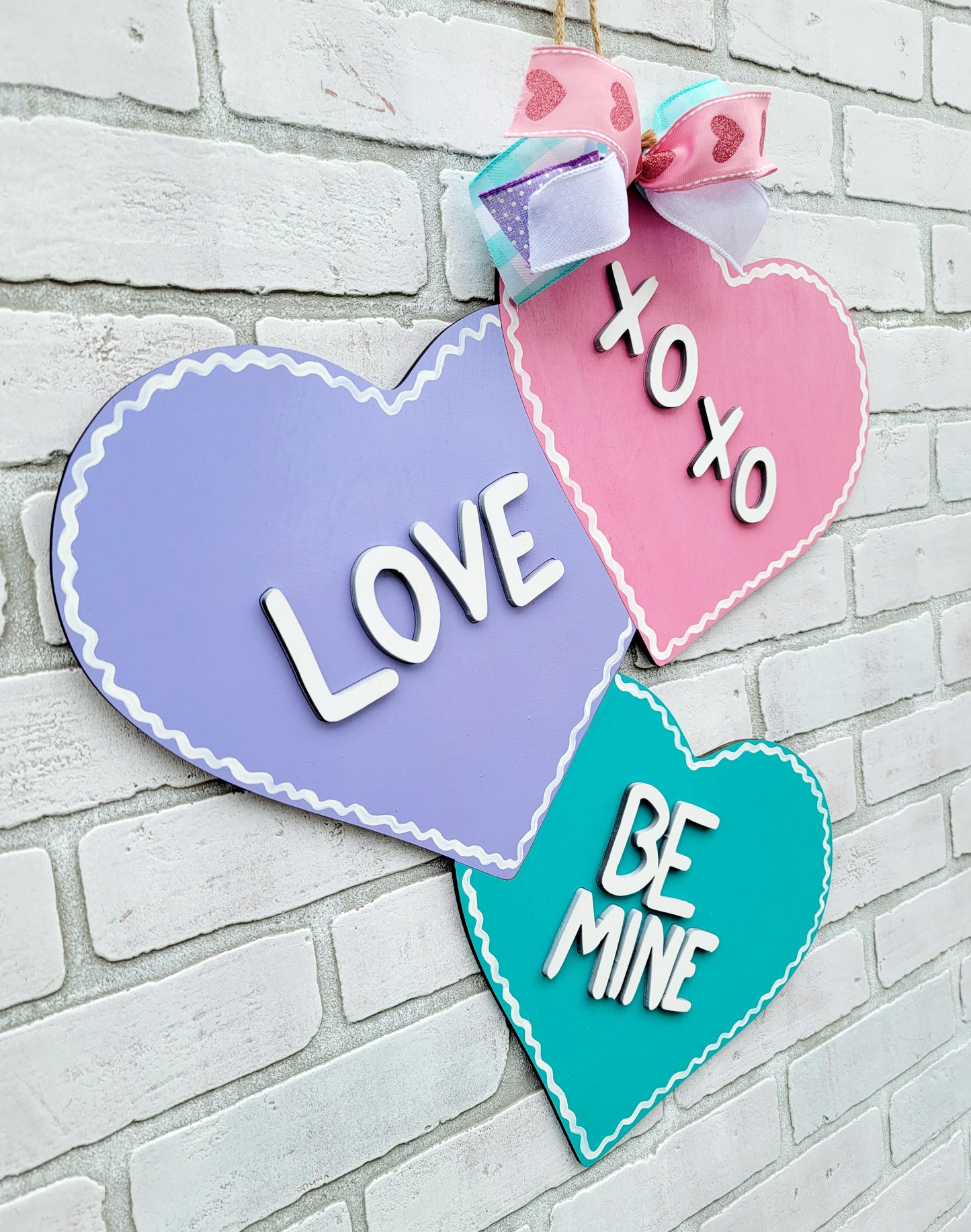 Stacked Hearts Door Hanger