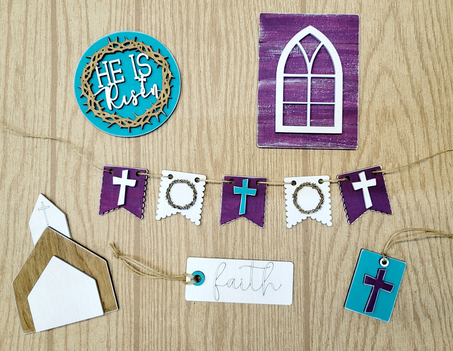 He is Risen Tiered Tray Set