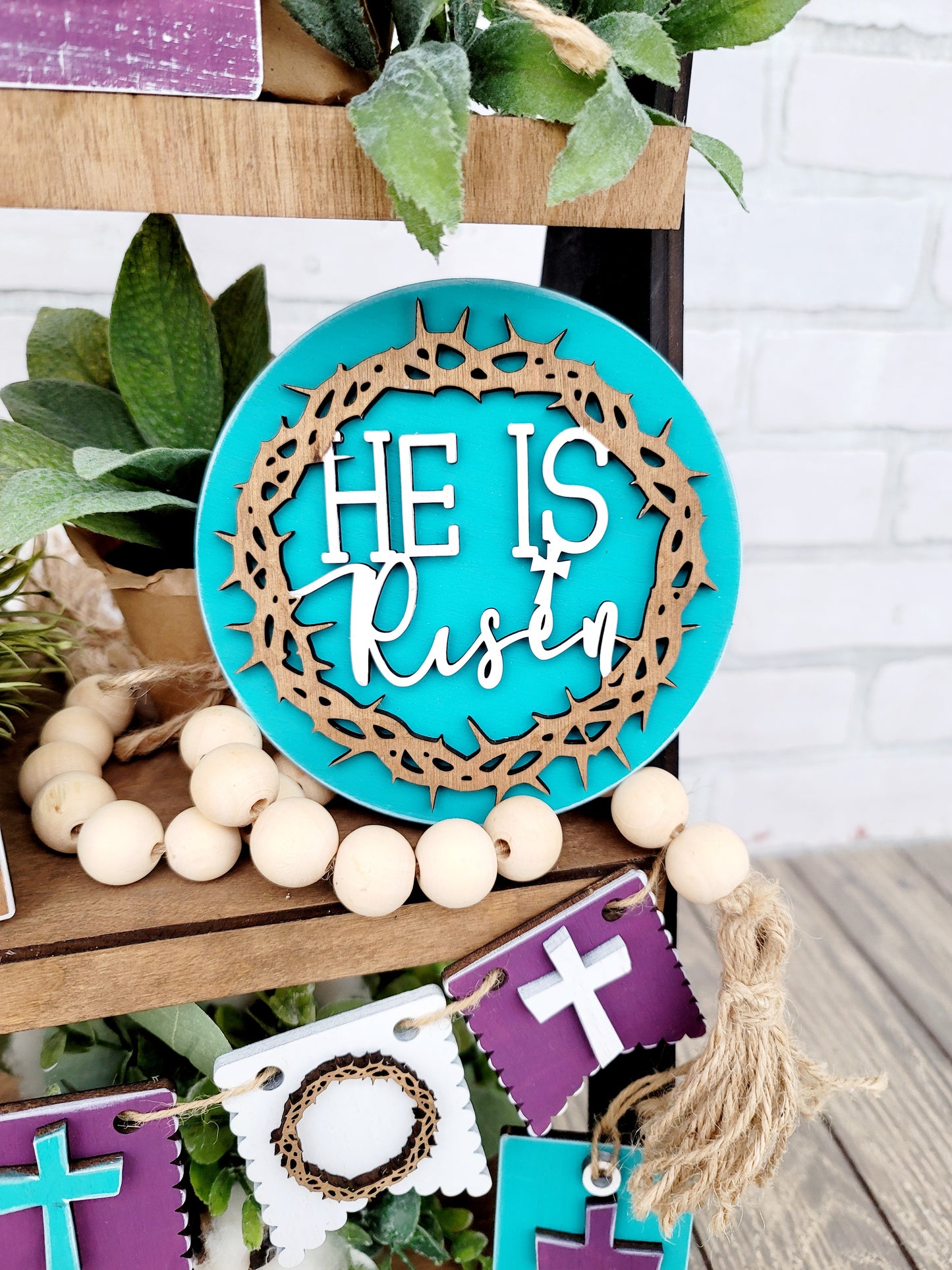 He is Risen Tiered Tray Set