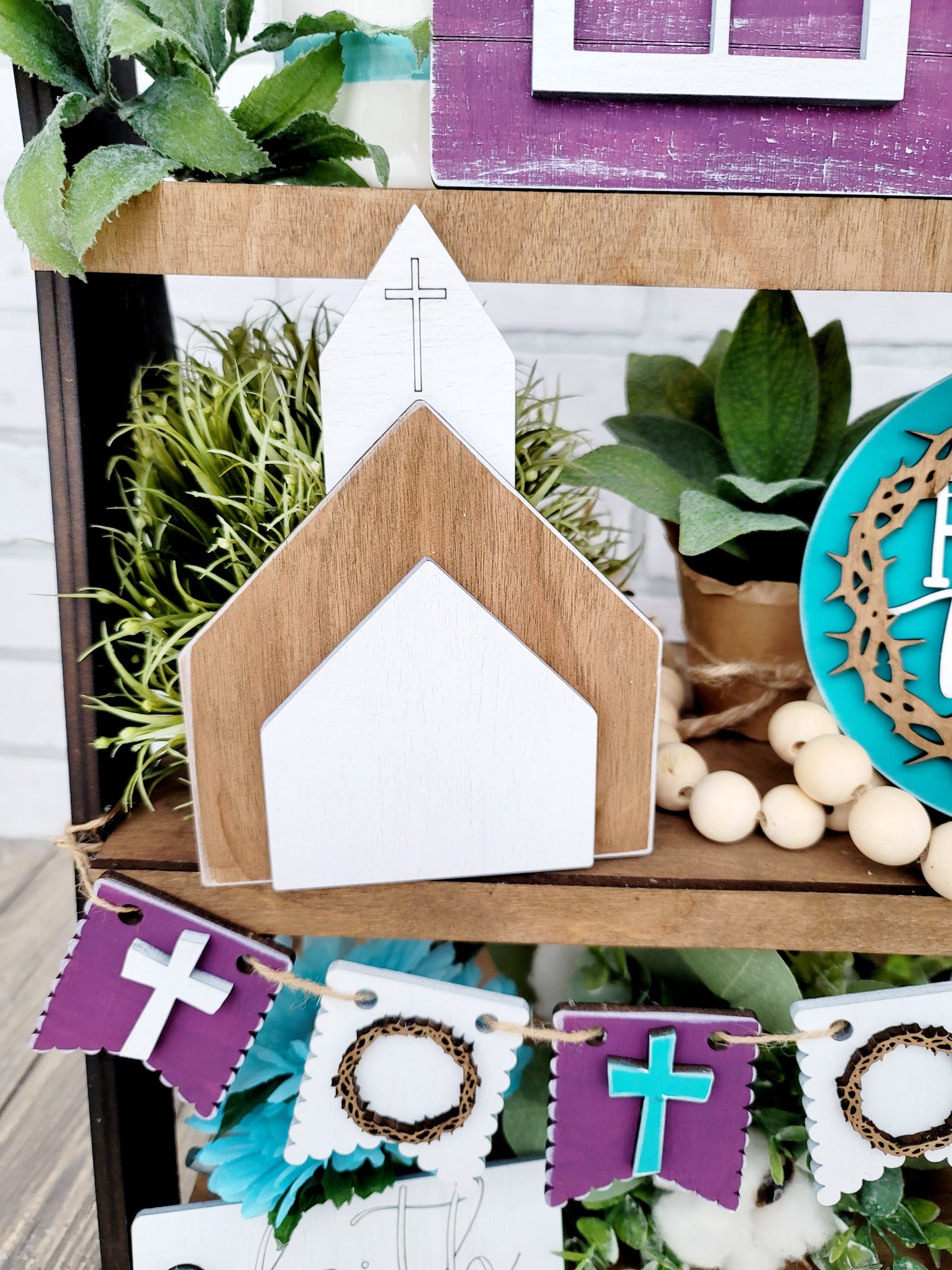 He is Risen Tiered Tray Set