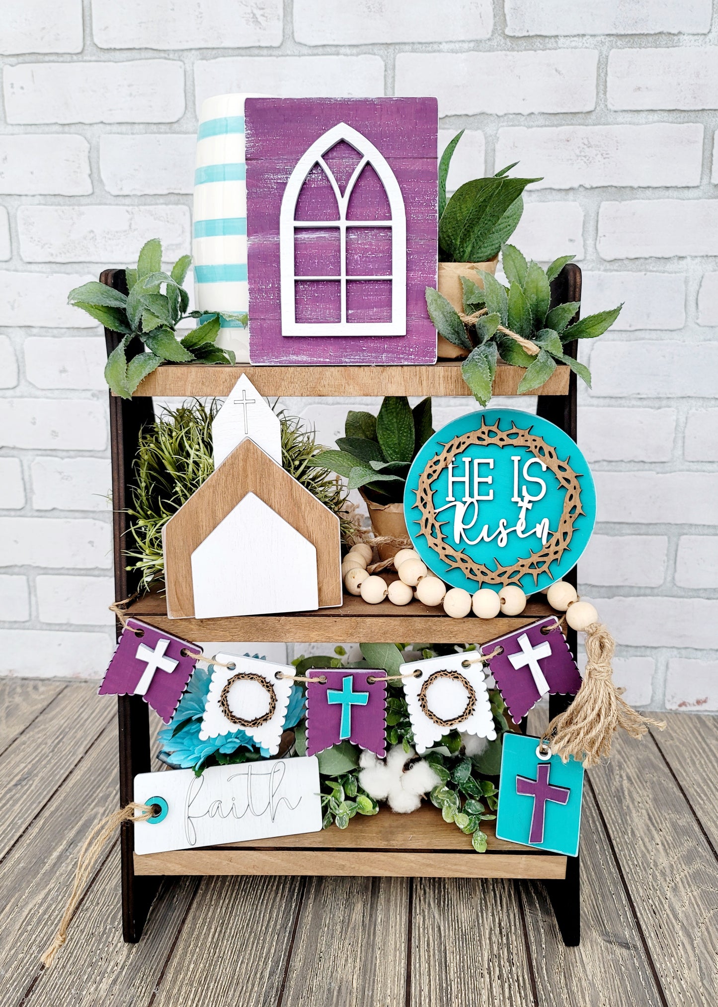 He is Risen Tiered Tray Set
