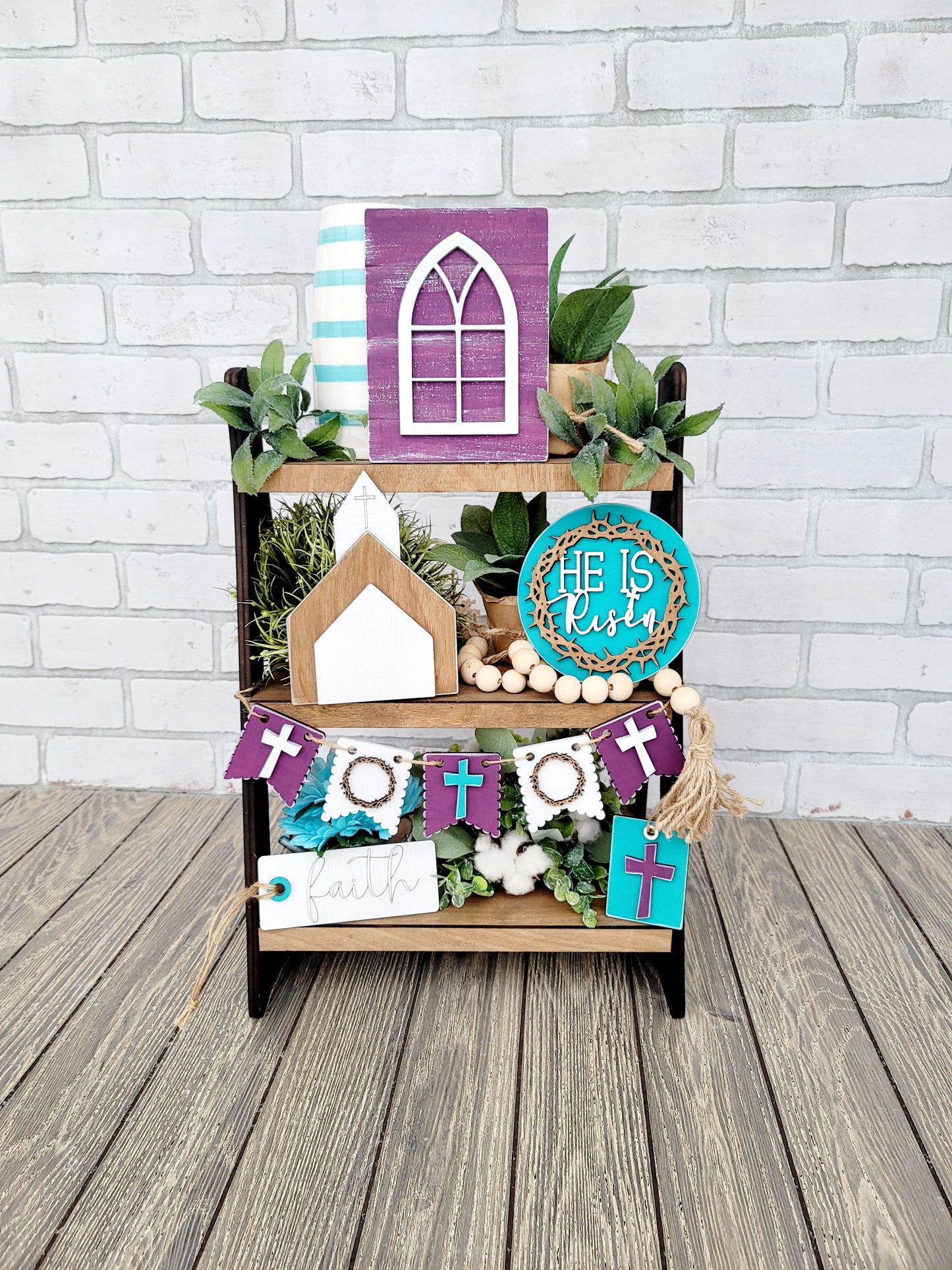 He is Risen Tiered Tray Set