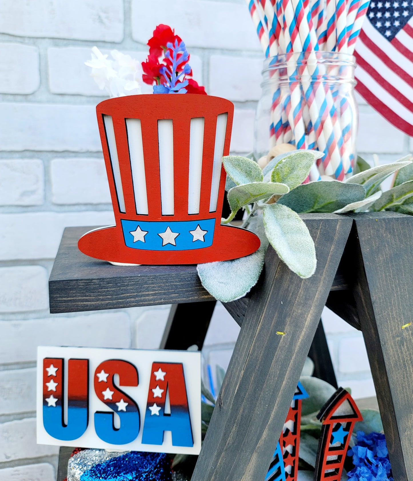 Patriotic/ 4th of July Tiered Tray Set