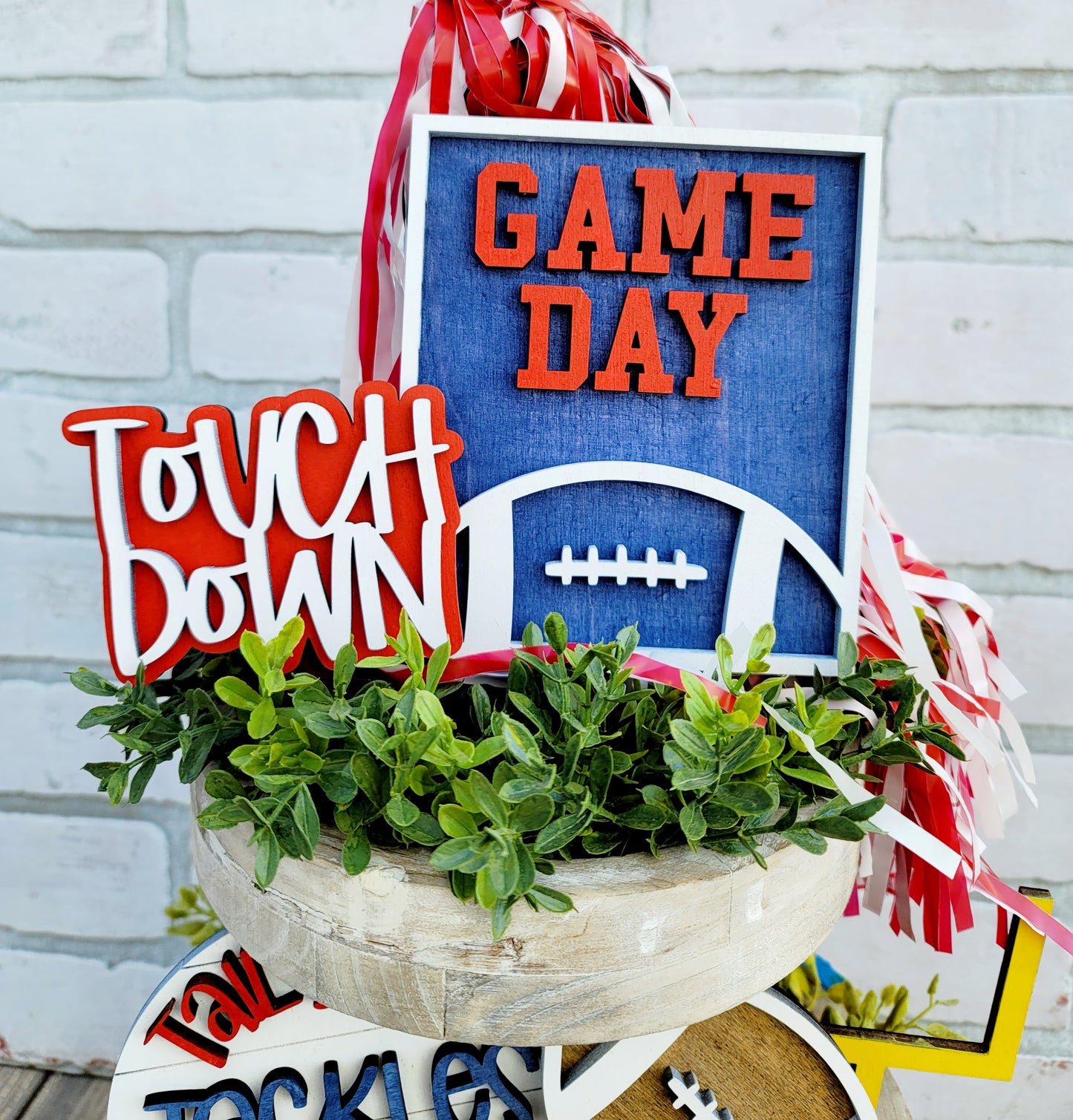 Football / Game Day Tiered Tray Set
