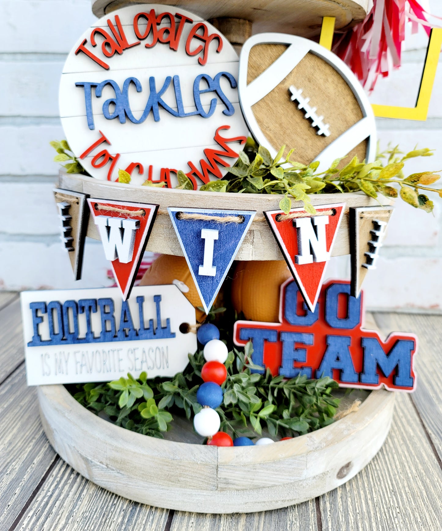 Football / Game Day Tiered Tray Set
