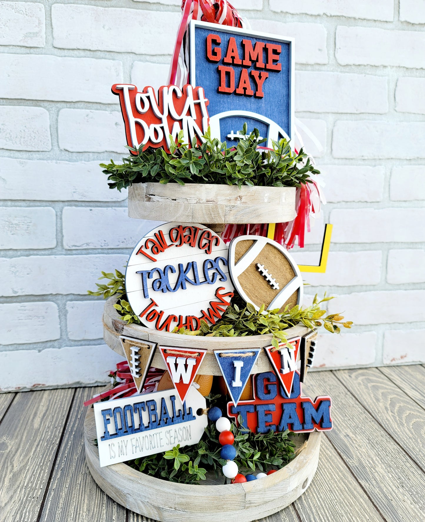 Football / Game Day Tiered Tray Set