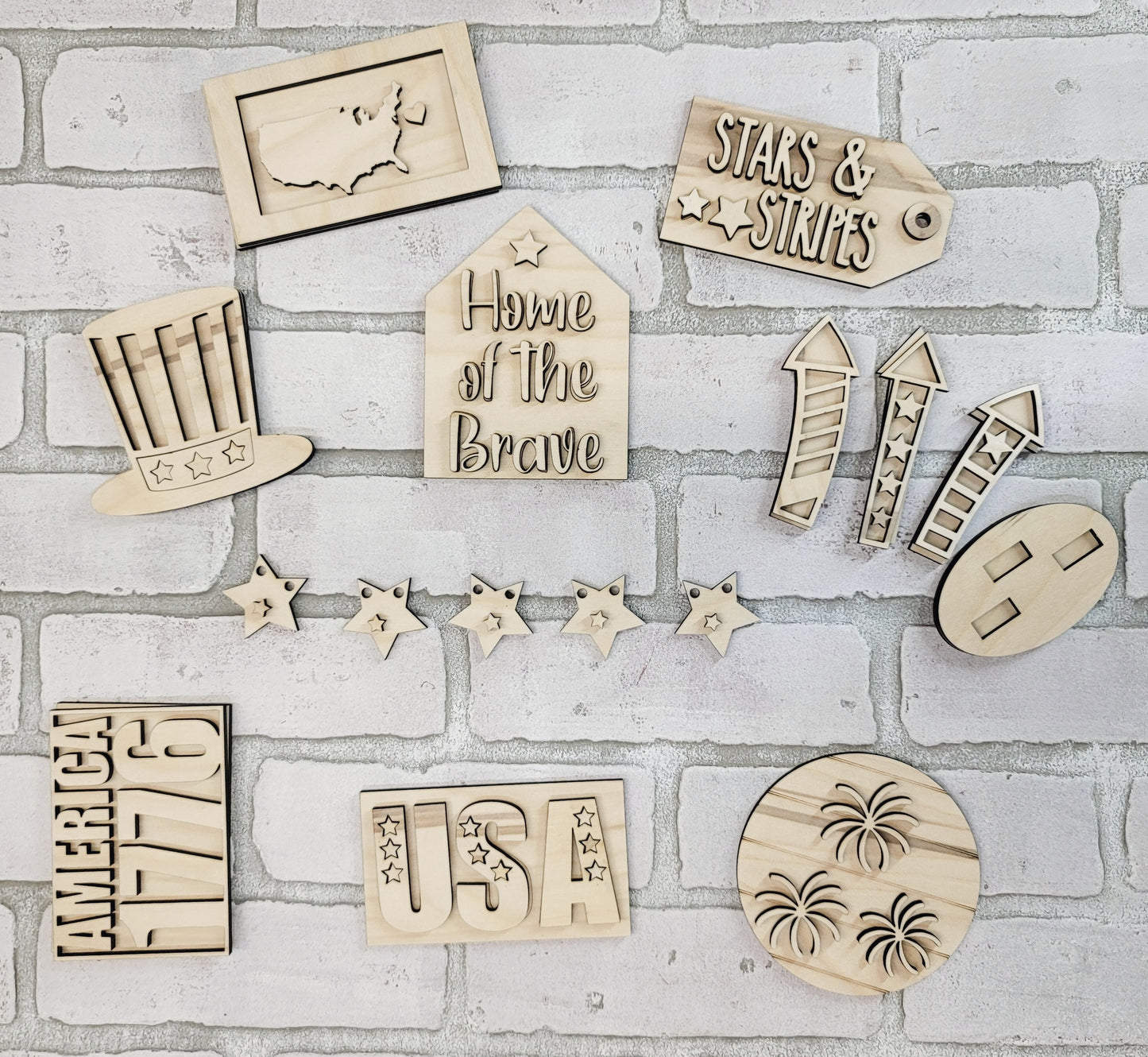 Patriotic/ 4th of July Tiered Tray Set