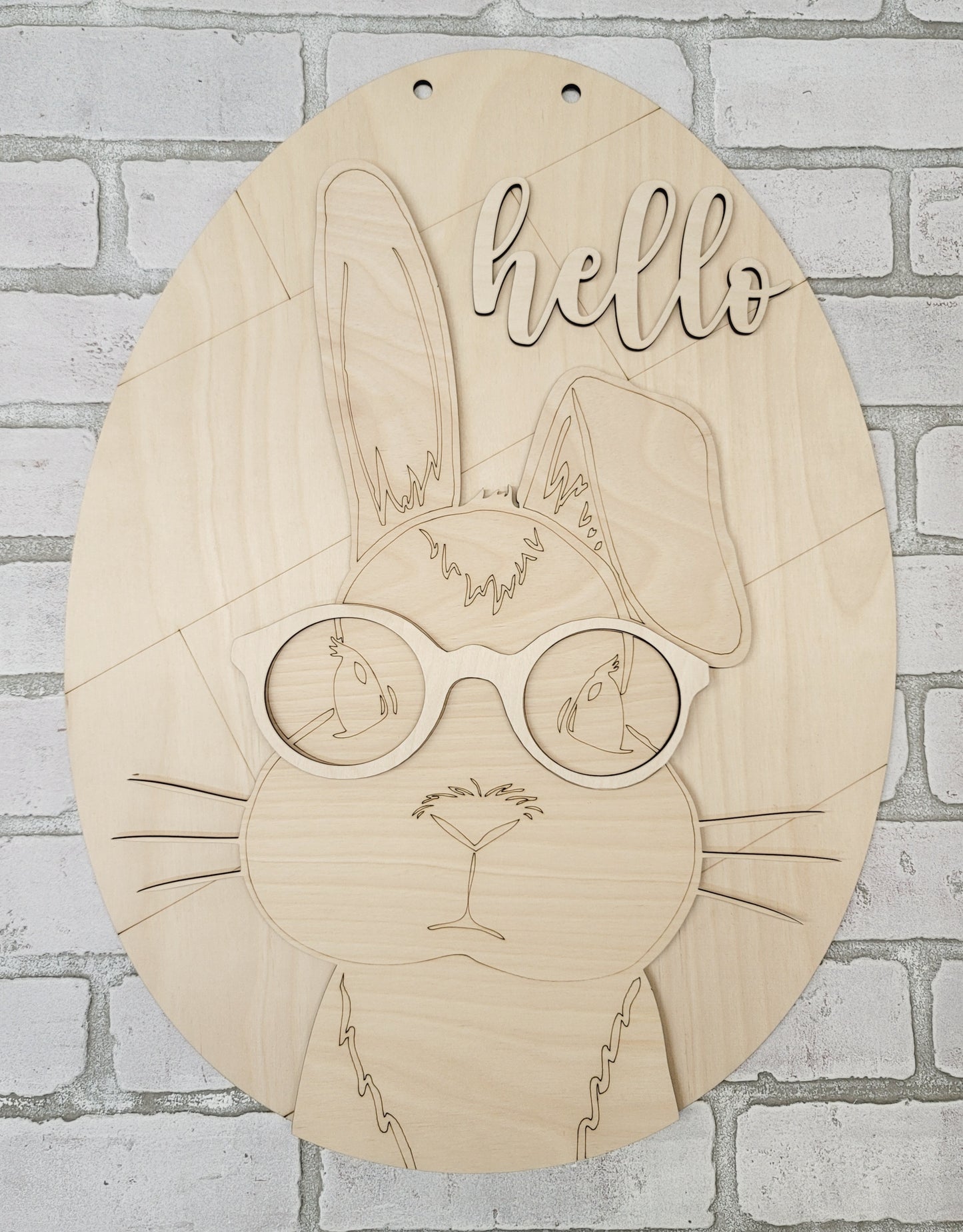 Nerdy Easter Bunny Door Hanger