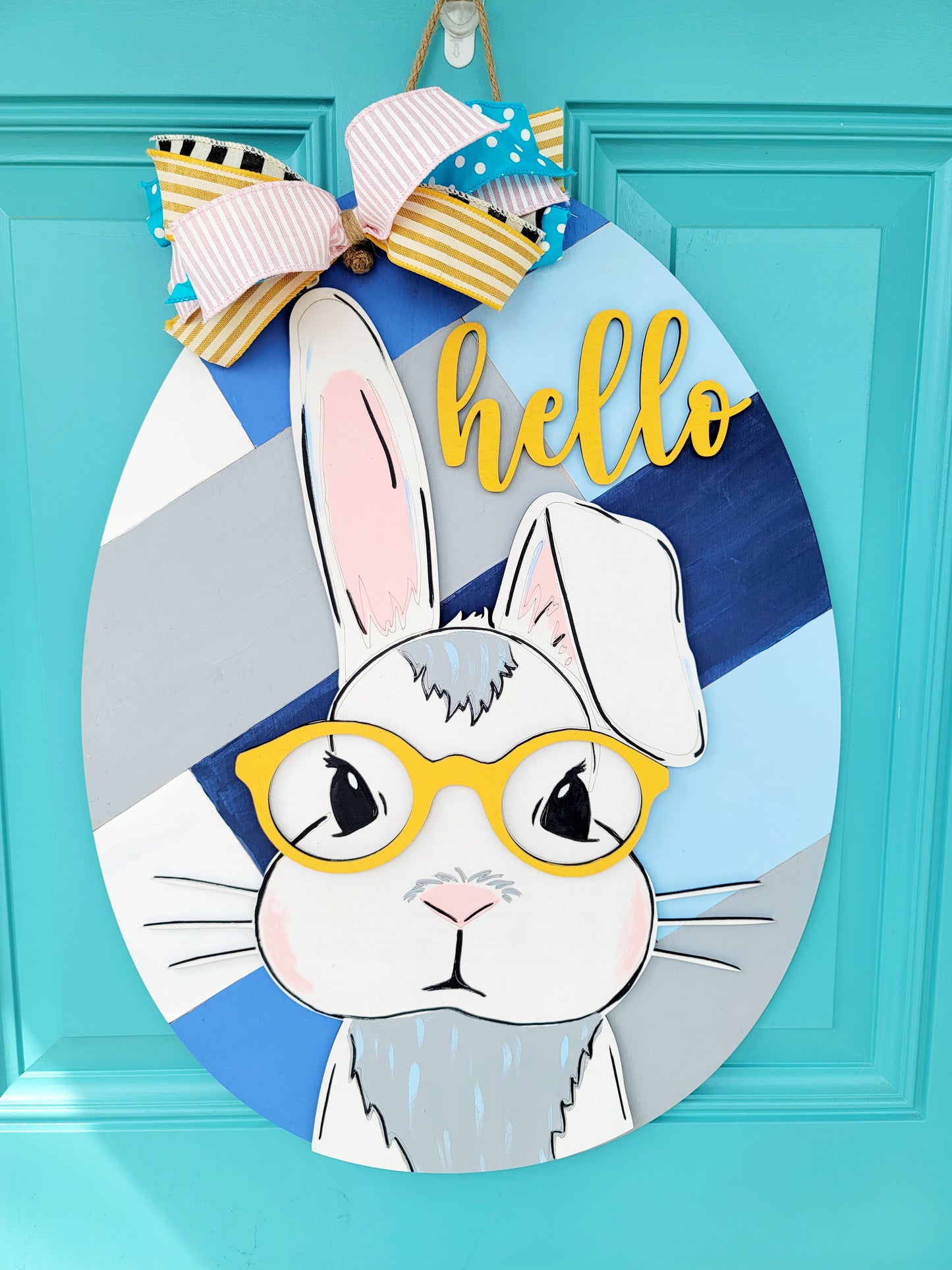 Nerdy Easter Bunny Door Hanger