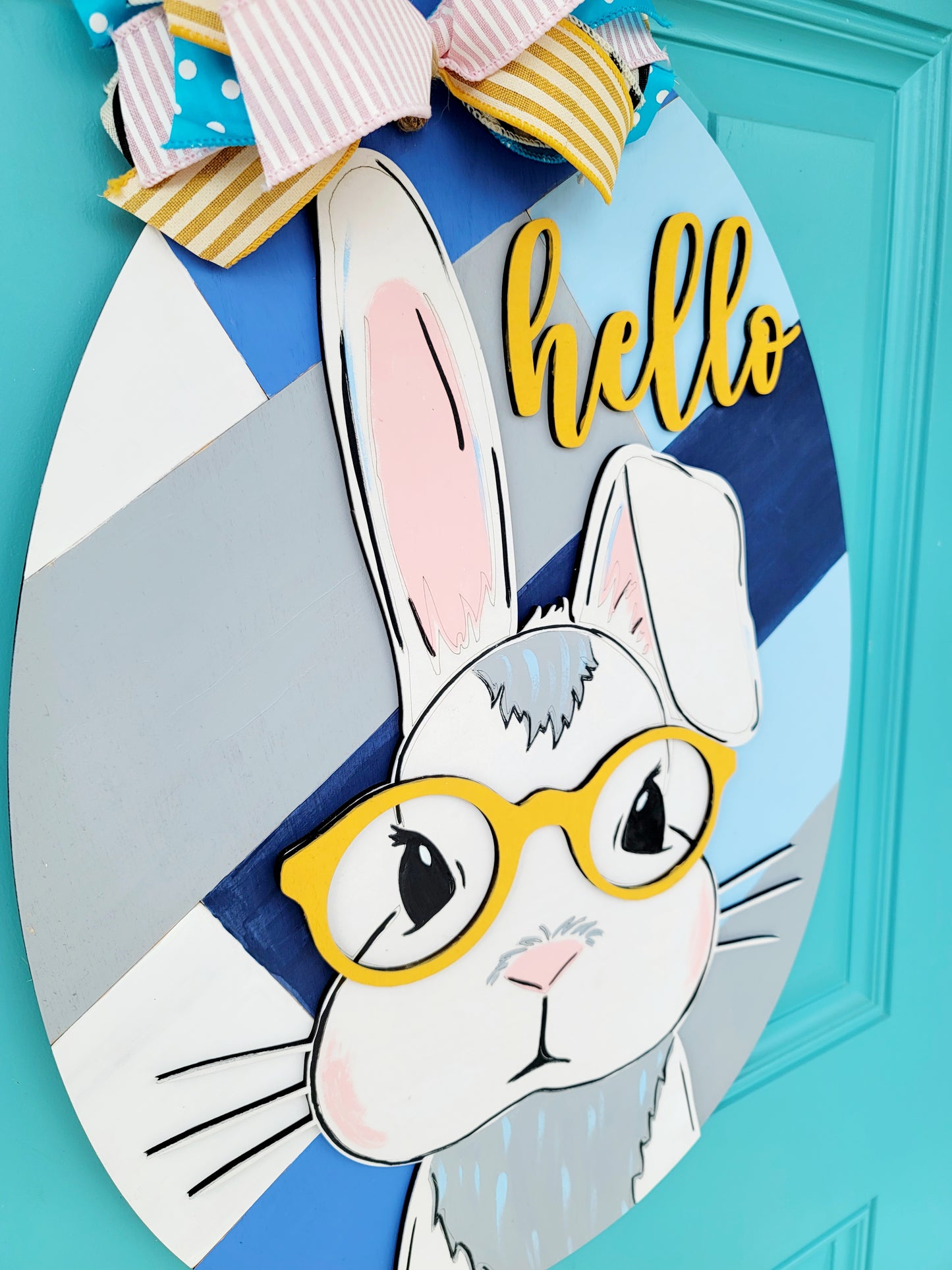 Nerdy Easter Bunny Door Hanger