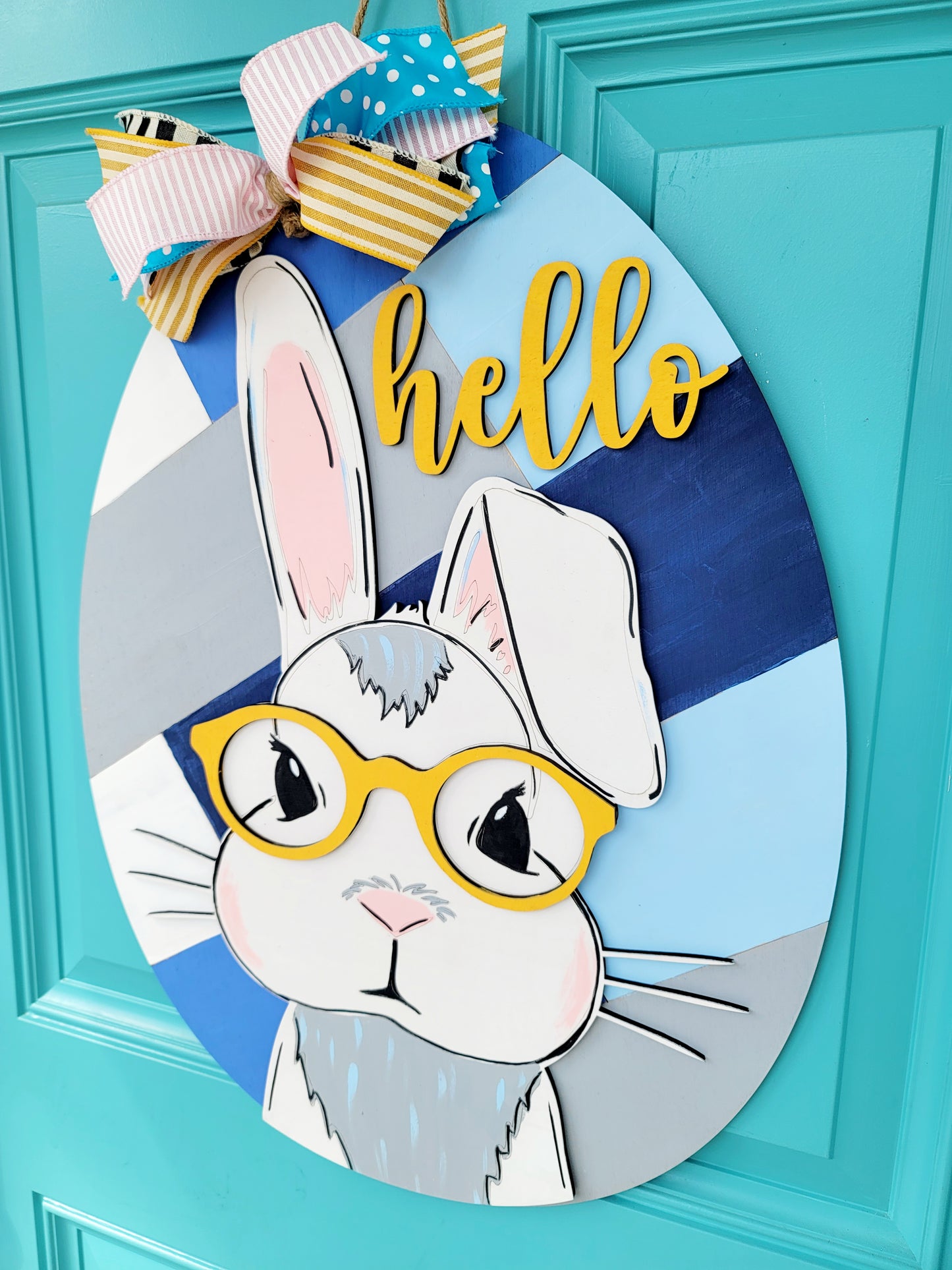Nerdy Easter Bunny Door Hanger
