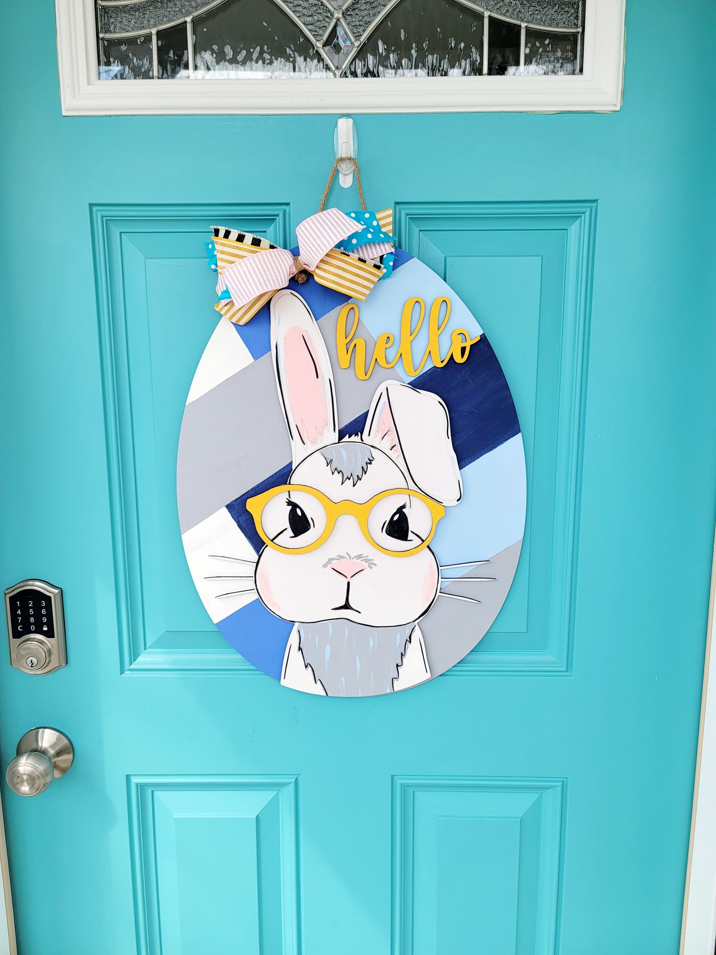Nerdy Easter Bunny Door Hanger