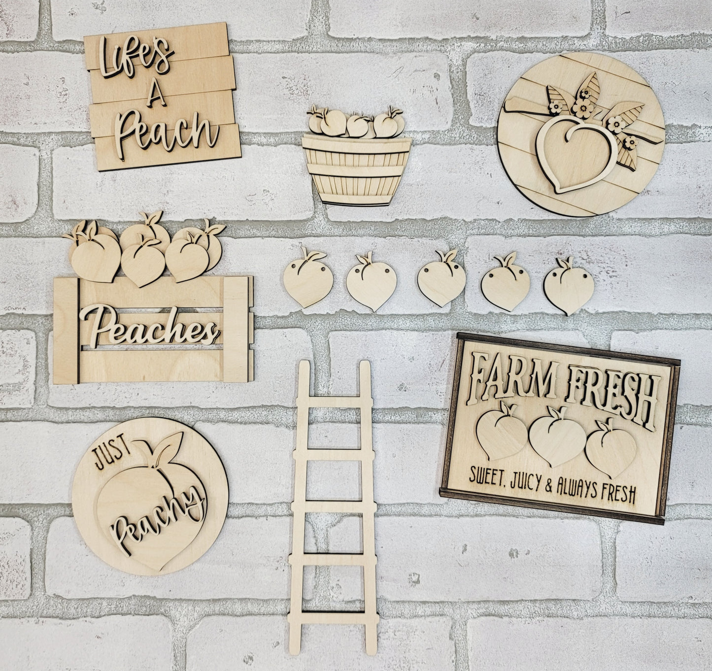 Peach Tiered Tray Set