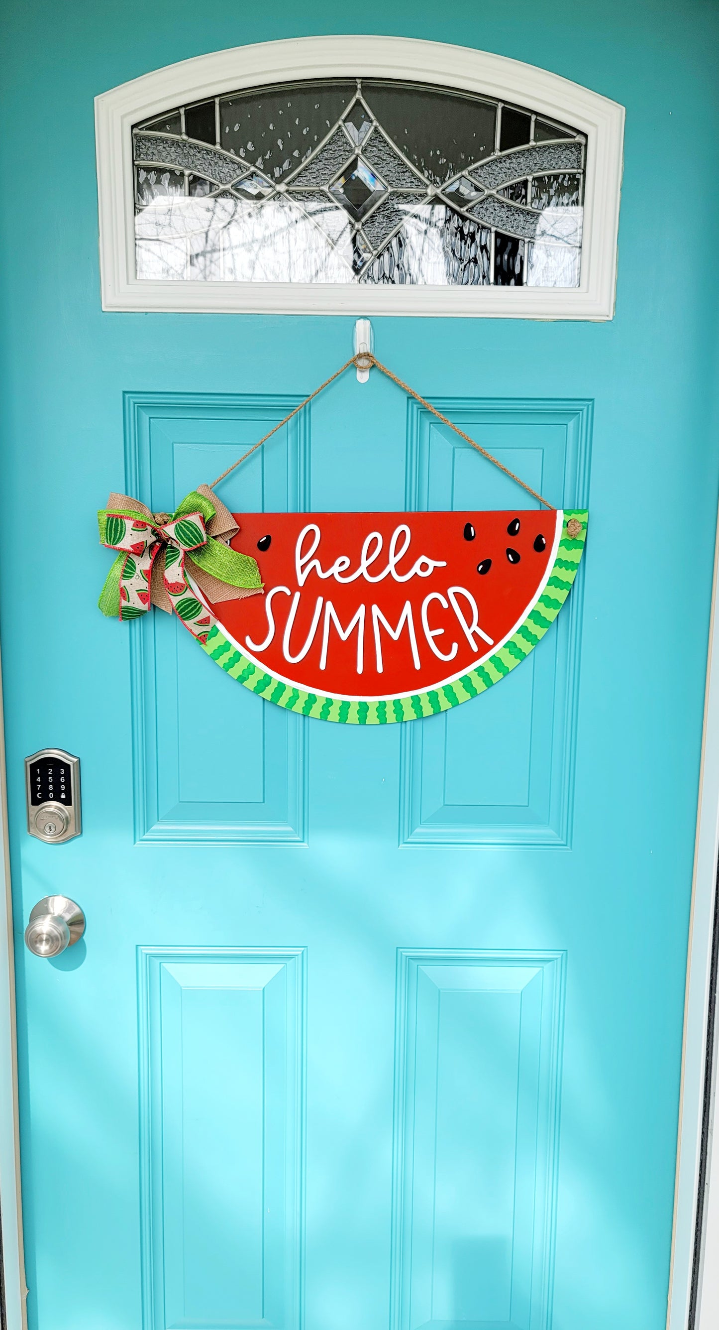 Hello Summer Watermelon Door Hanger