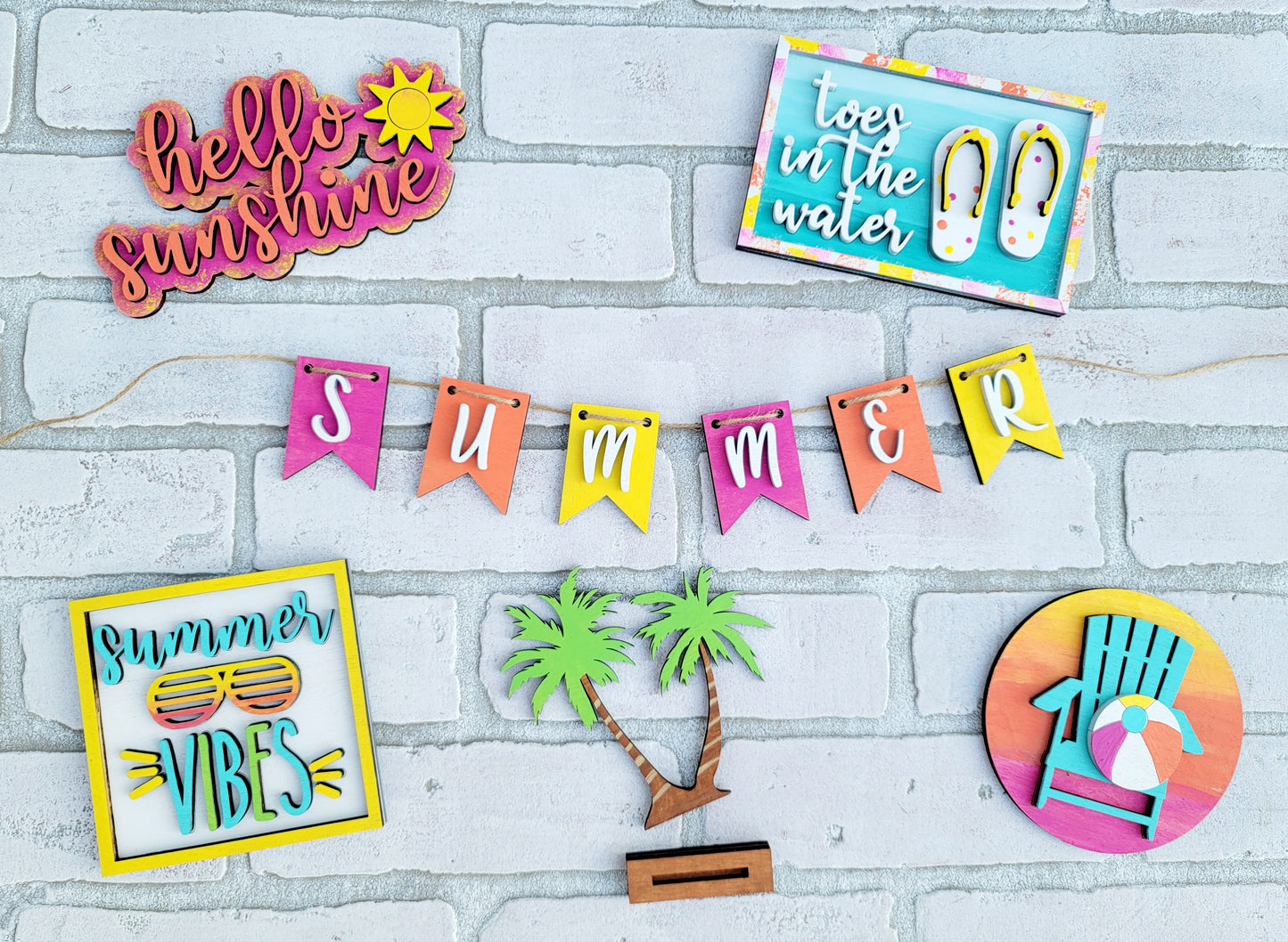 Summer Vibes Tiered Tray Set