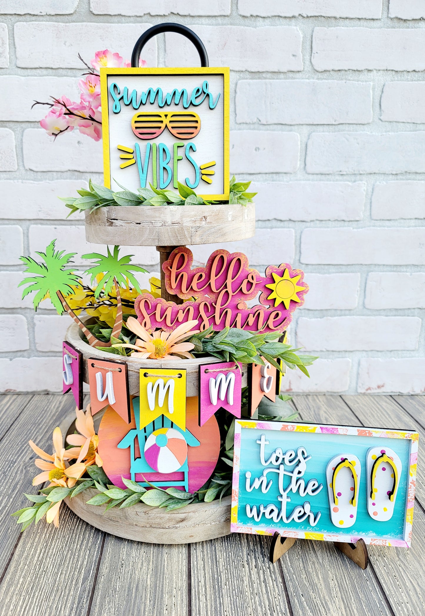 Summer Vibes Tiered Tray Set