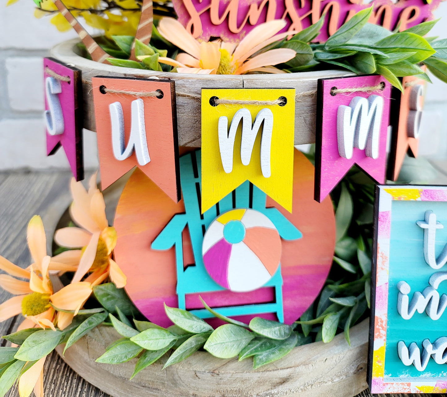 Summer Vibes Tiered Tray Set