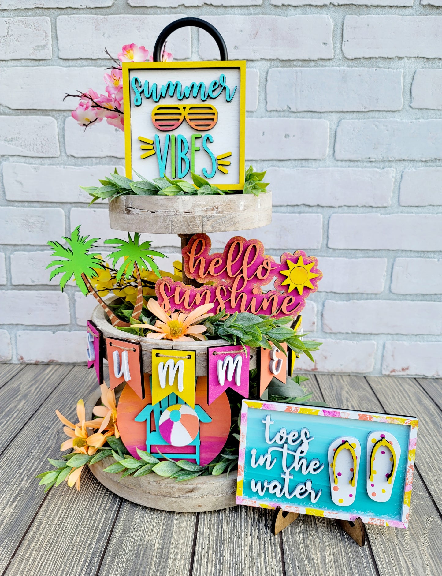 Summer Vibes Tiered Tray Set