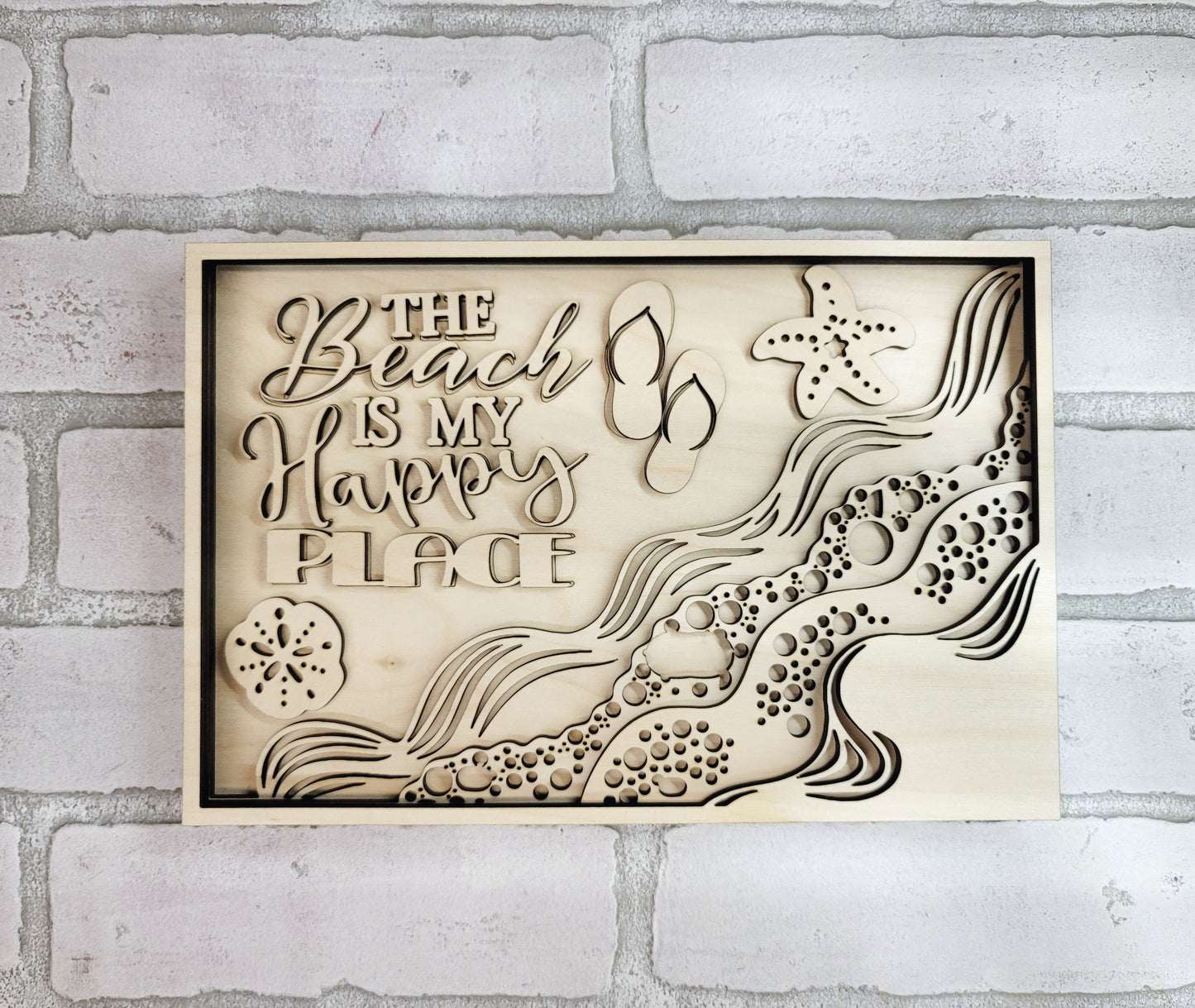 The beach is my happy place Sign