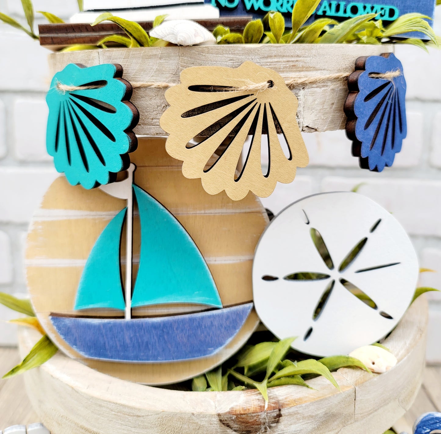 Nautical Tiered Tray Set