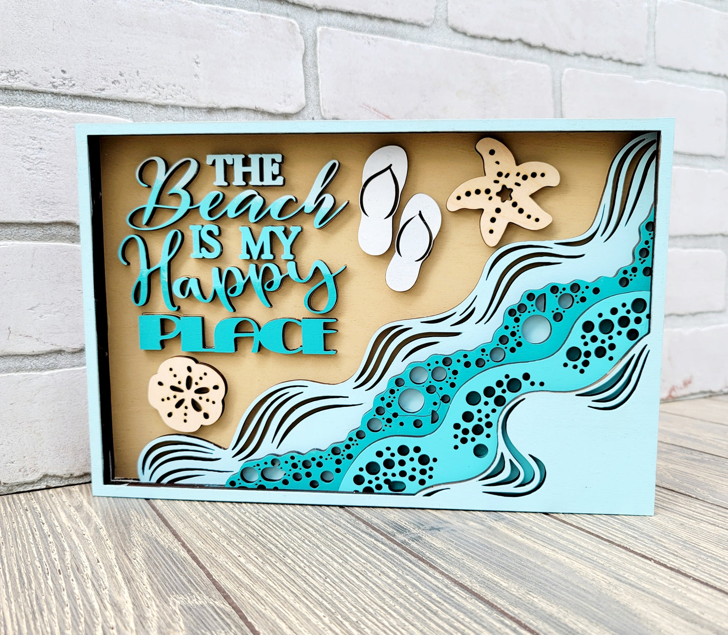 The beach is my happy place Sign