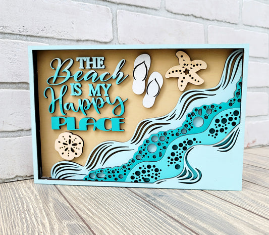 The beach is my happy place Sign