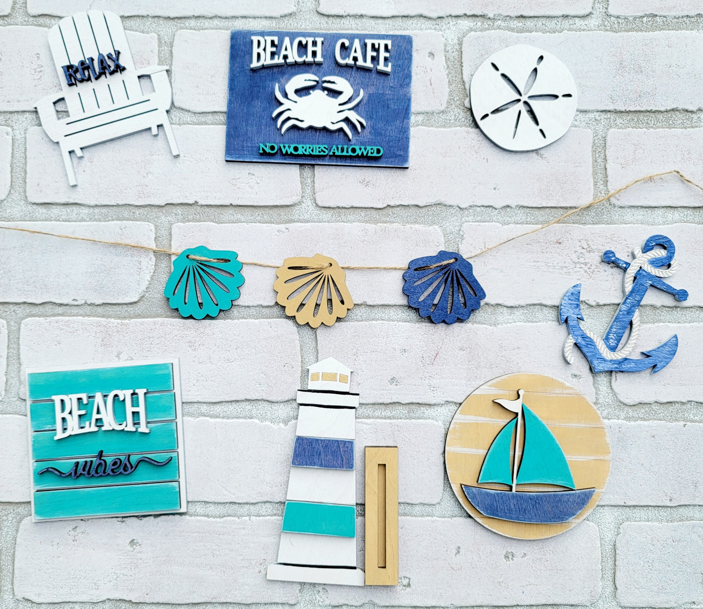 Nautical Tiered Tray Set