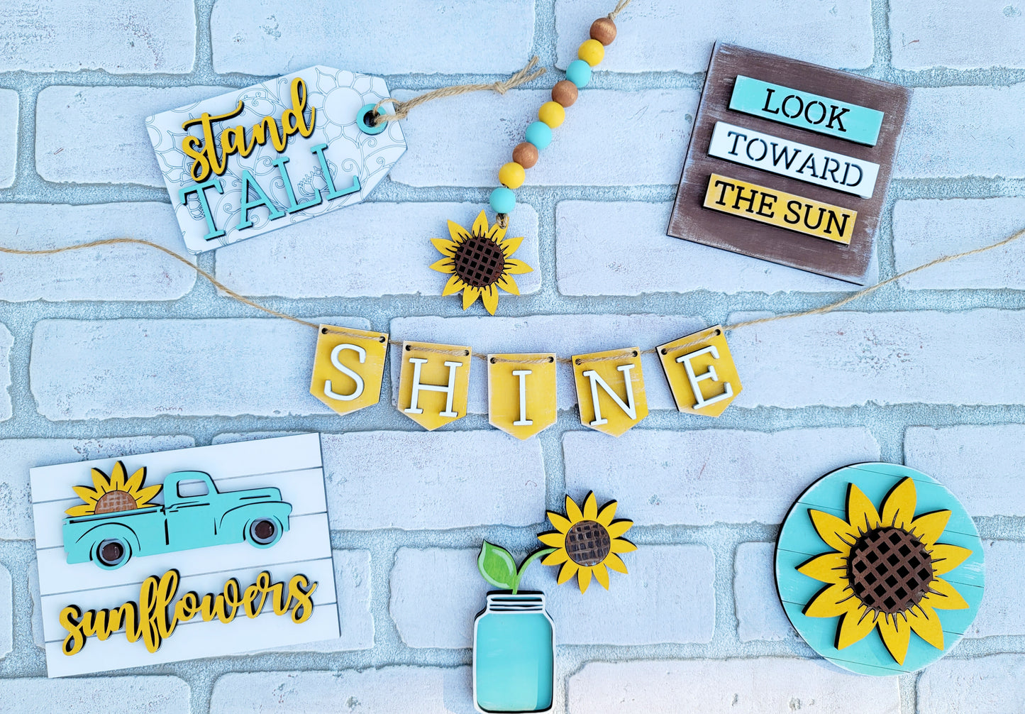 Sunflower Tiered Tray Set