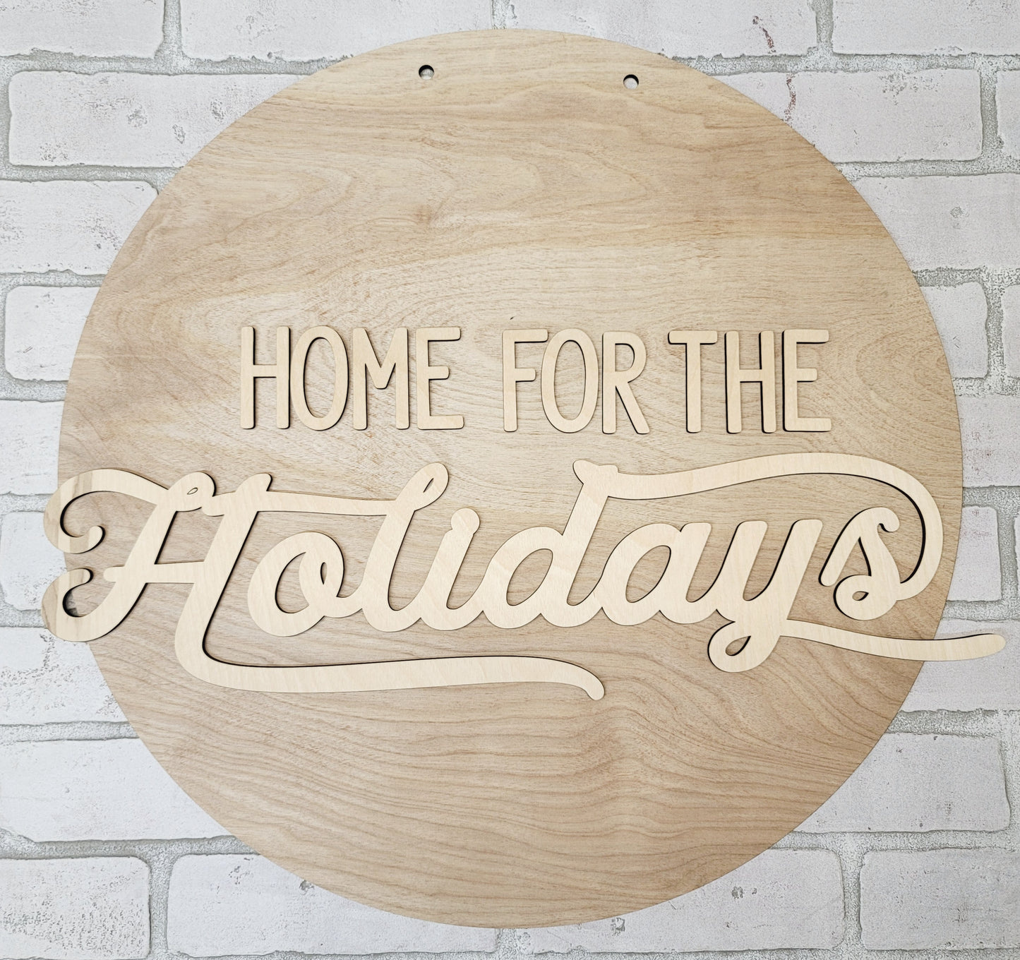 Home for the Holidays Vintage Door Hanger