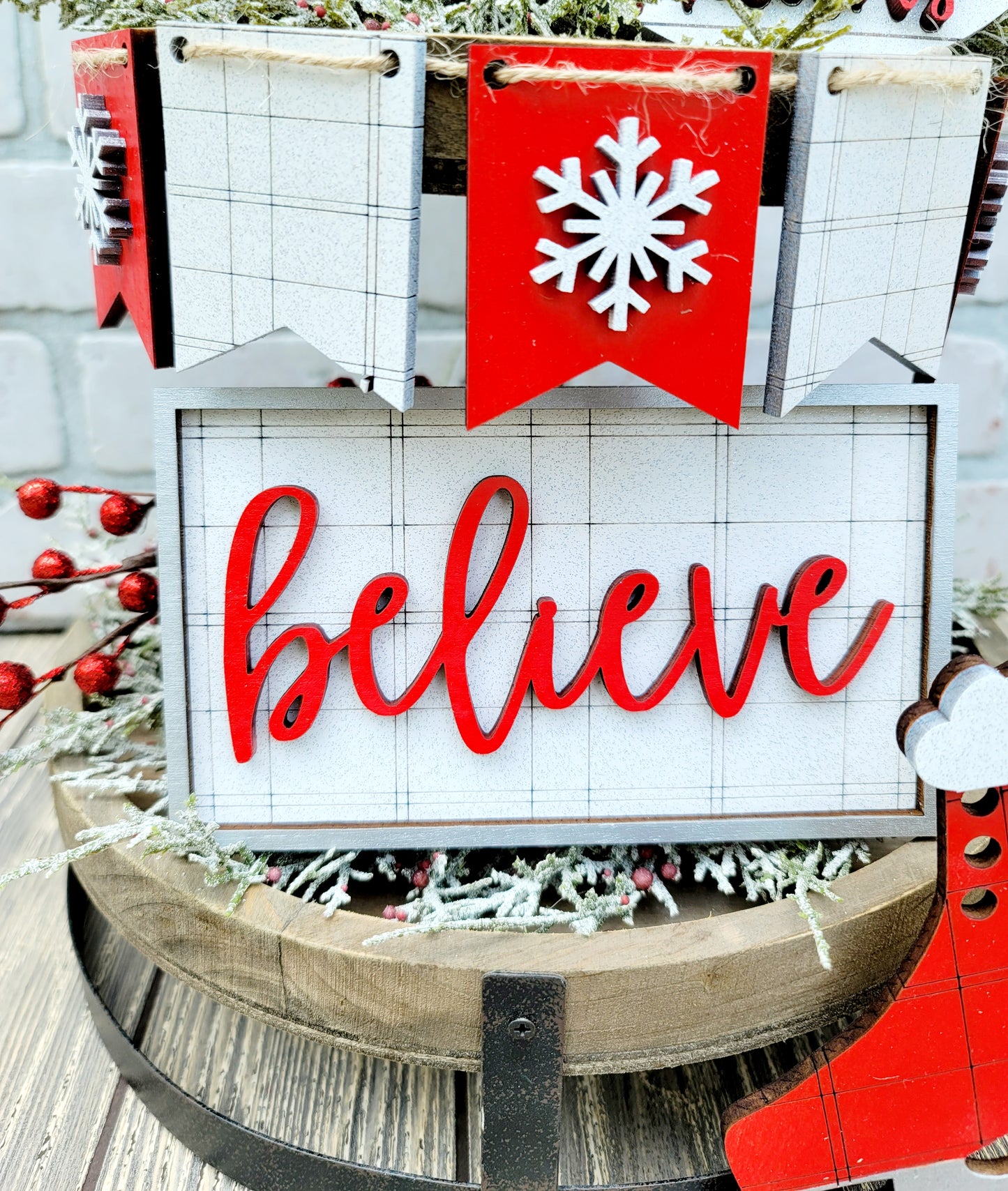 Merry & Bright Tiered Tray Set