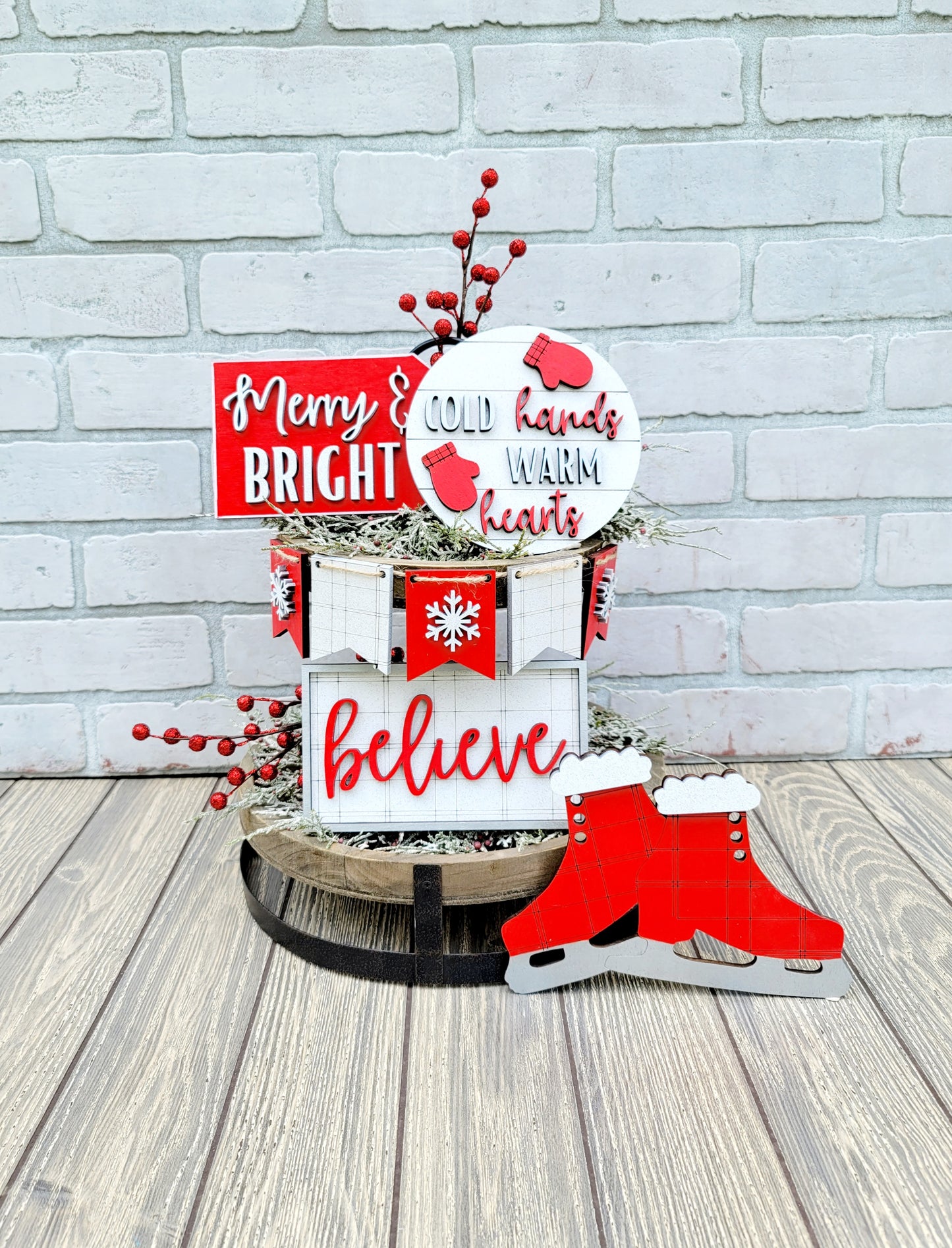Merry & Bright Tiered Tray Set