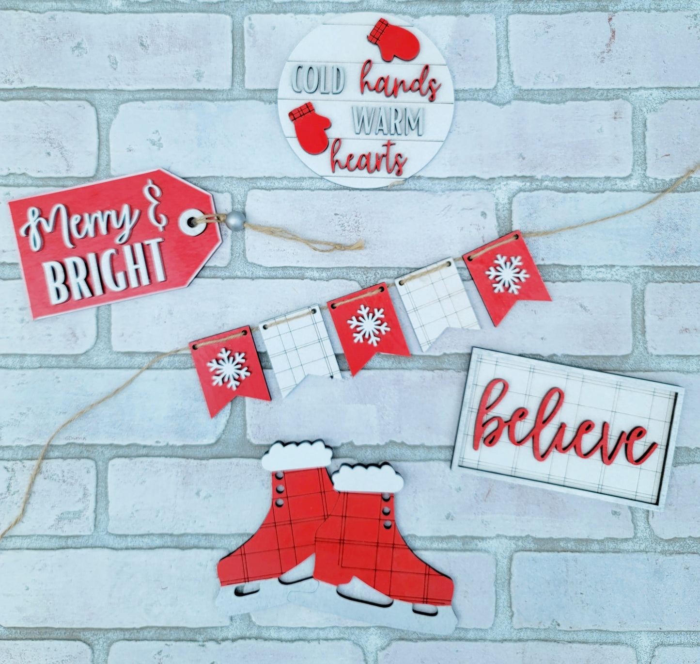 Merry & Bright Tiered Tray Set