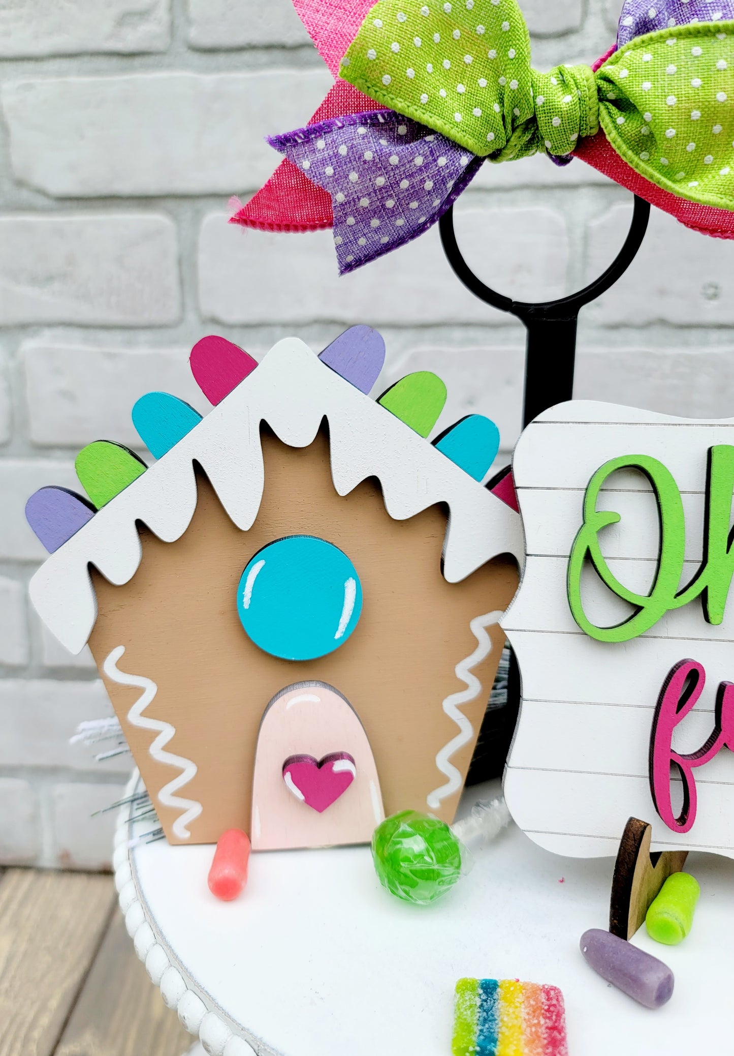 Candyland Christmas Tiered Tray Set