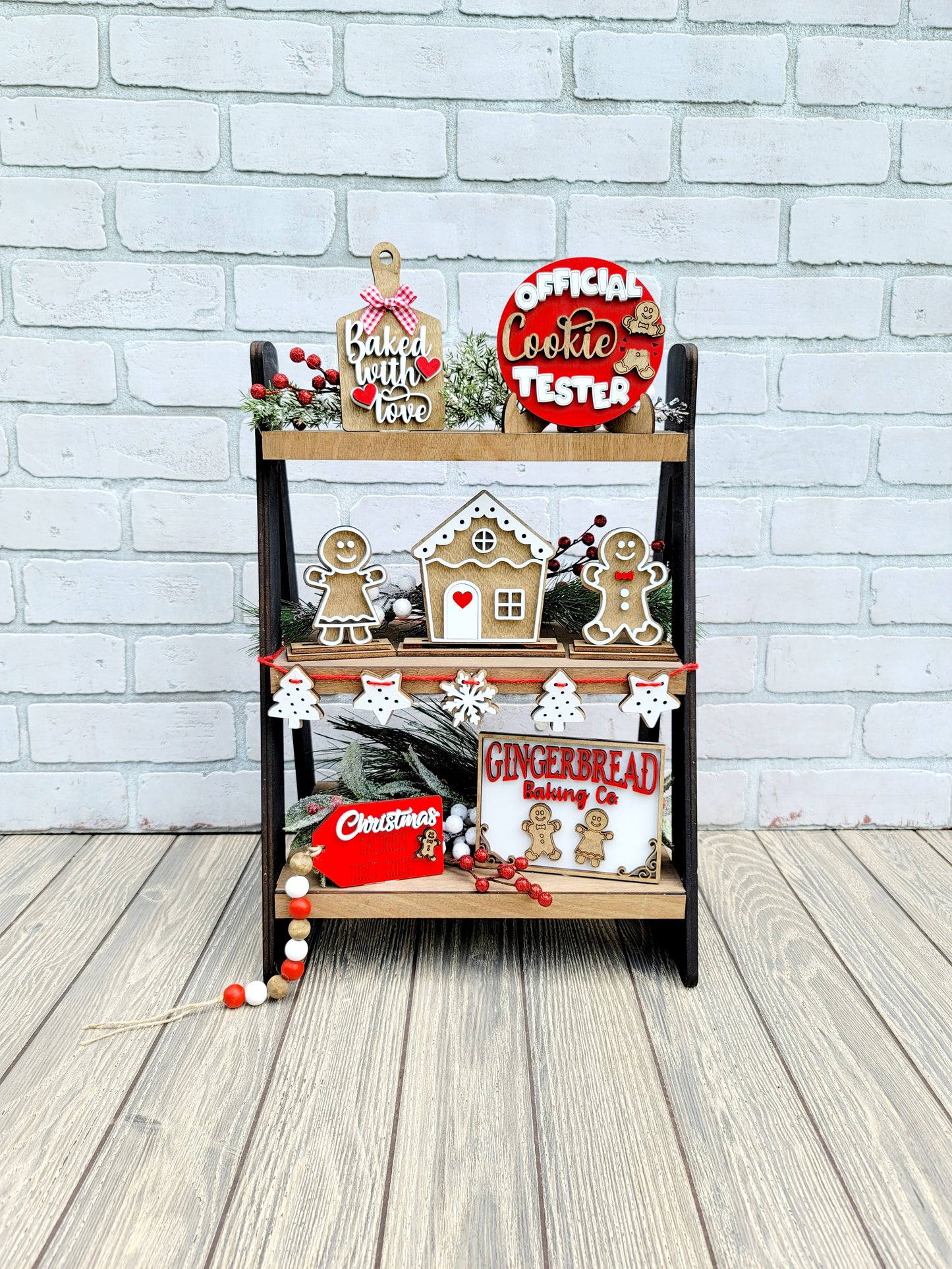 Gingerbread Tiered Tray Set