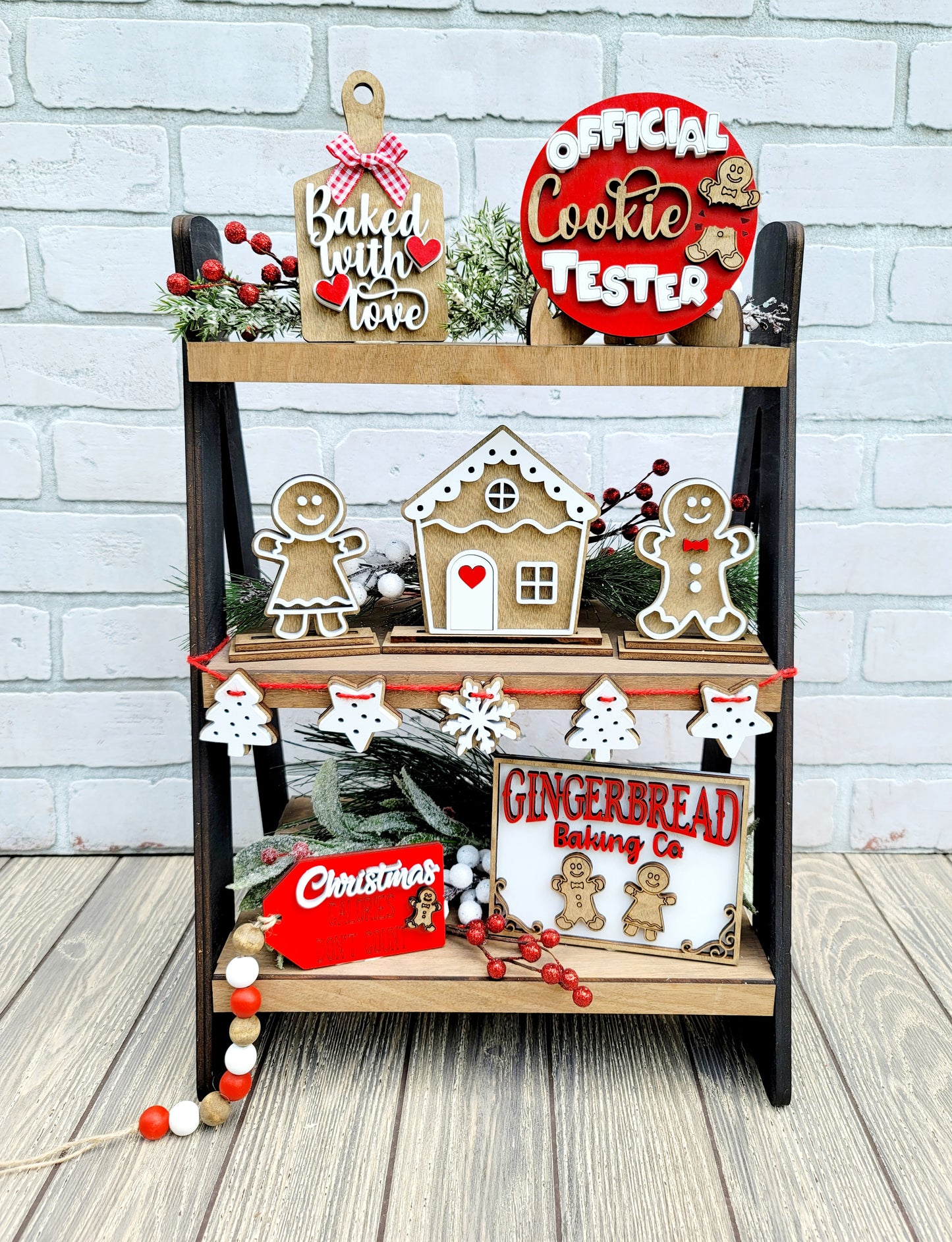Gingerbread Tiered Tray Set