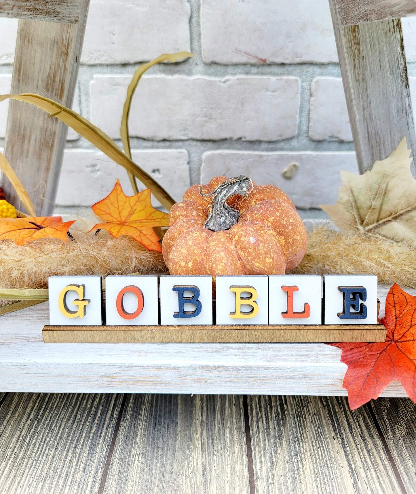 Thanksgiving/ Gobble Tiered Tray Set