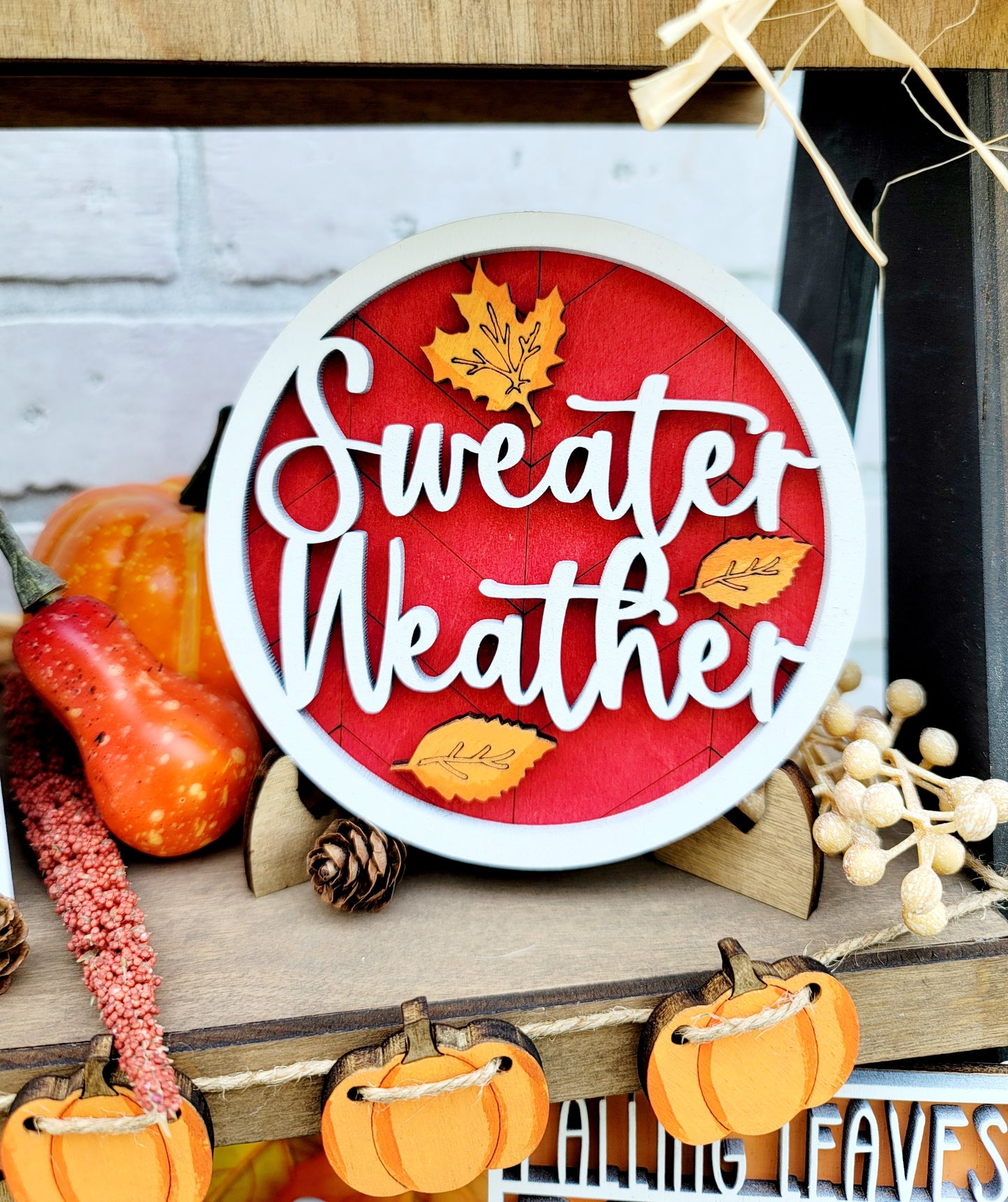Fall Pumpkin Tiered Tray Set